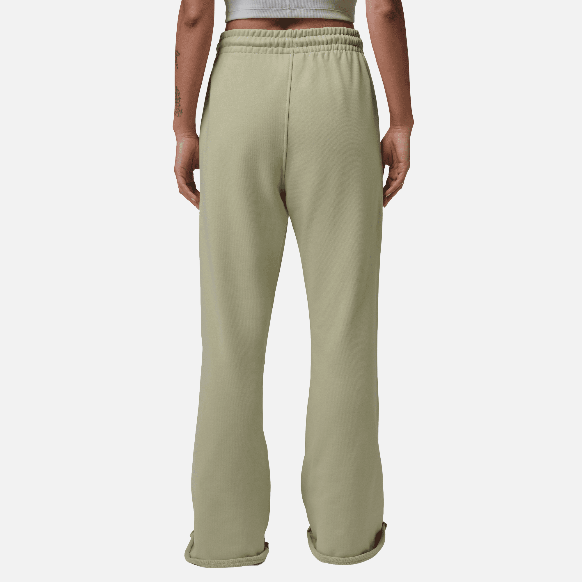 Air Jordan Women's Flight Fleece Olive Green Flared Pants
