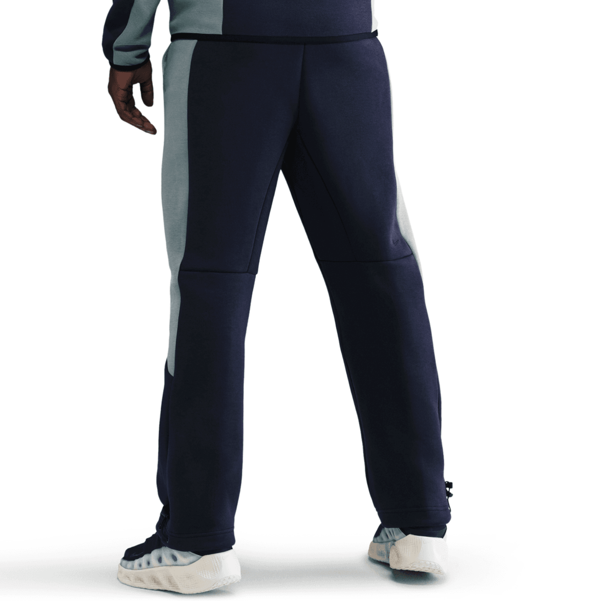 Nike Tech Color-Block Open Hem Navy Green Pants