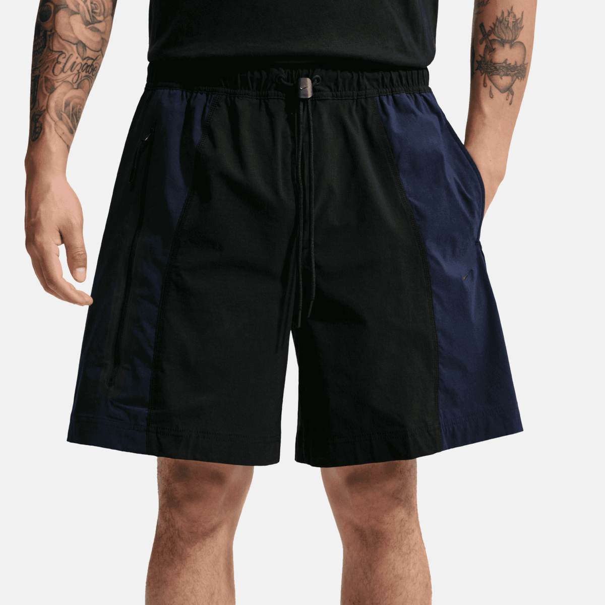 Nike Tech Woven Black Navy Color-Block Shorts