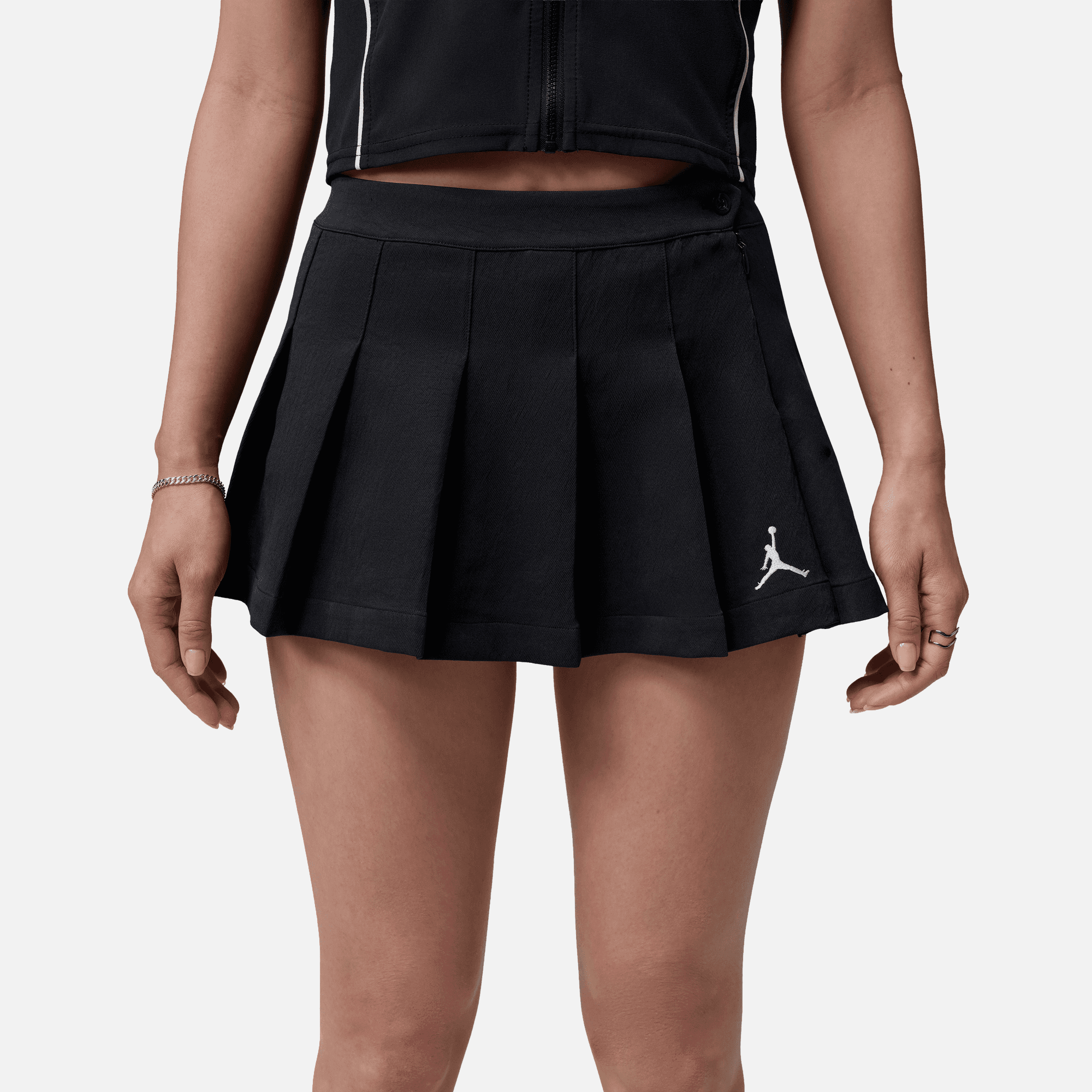 Air Jordan Women's Brooklyn Black Pleated Skirt