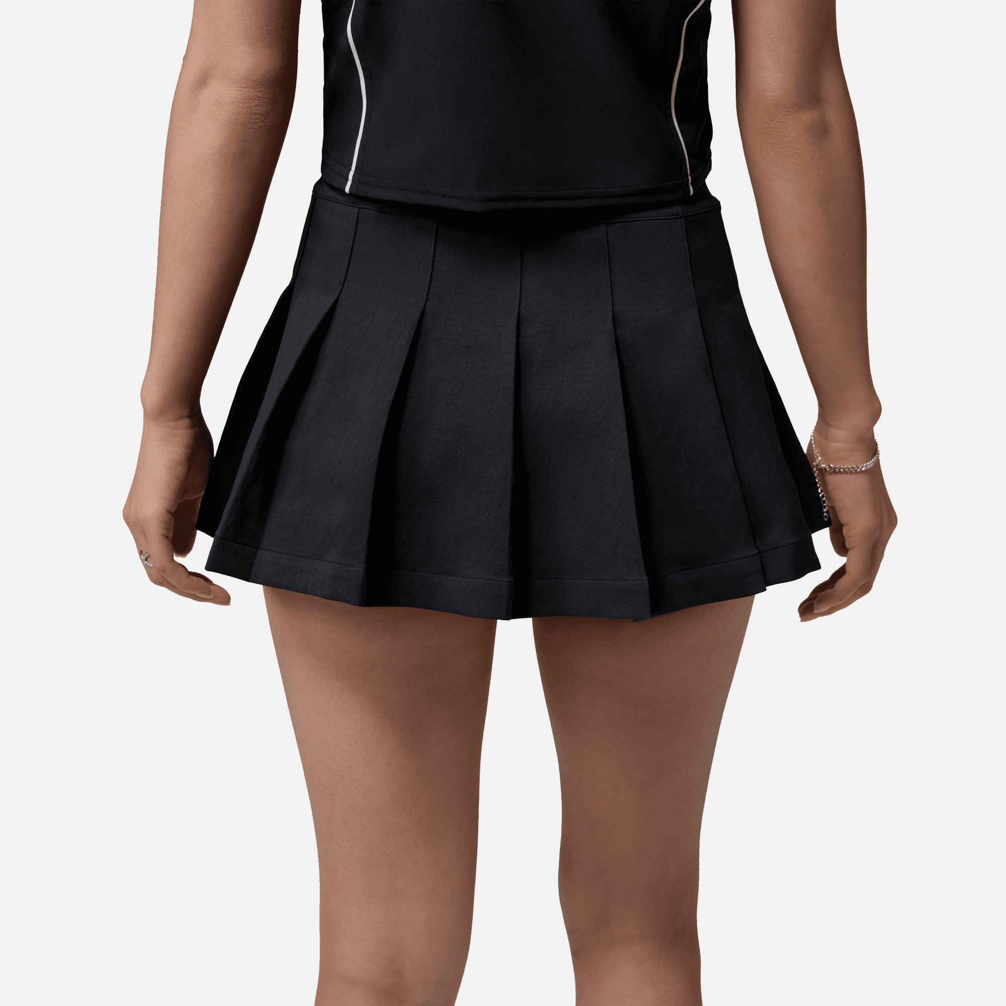 Air Jordan Women's Brooklyn Black Pleated Skirt