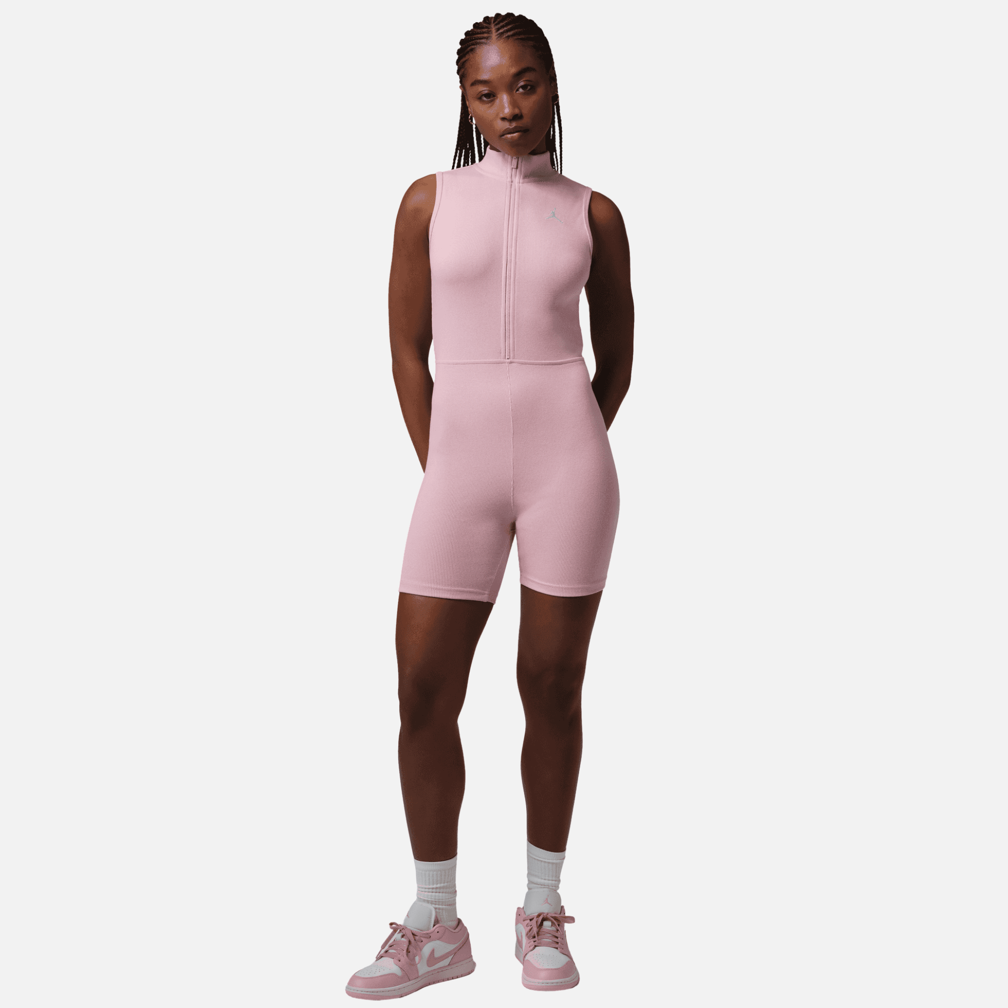 Air Jordan Women's Brooklyn Romper Pink Bodysuit