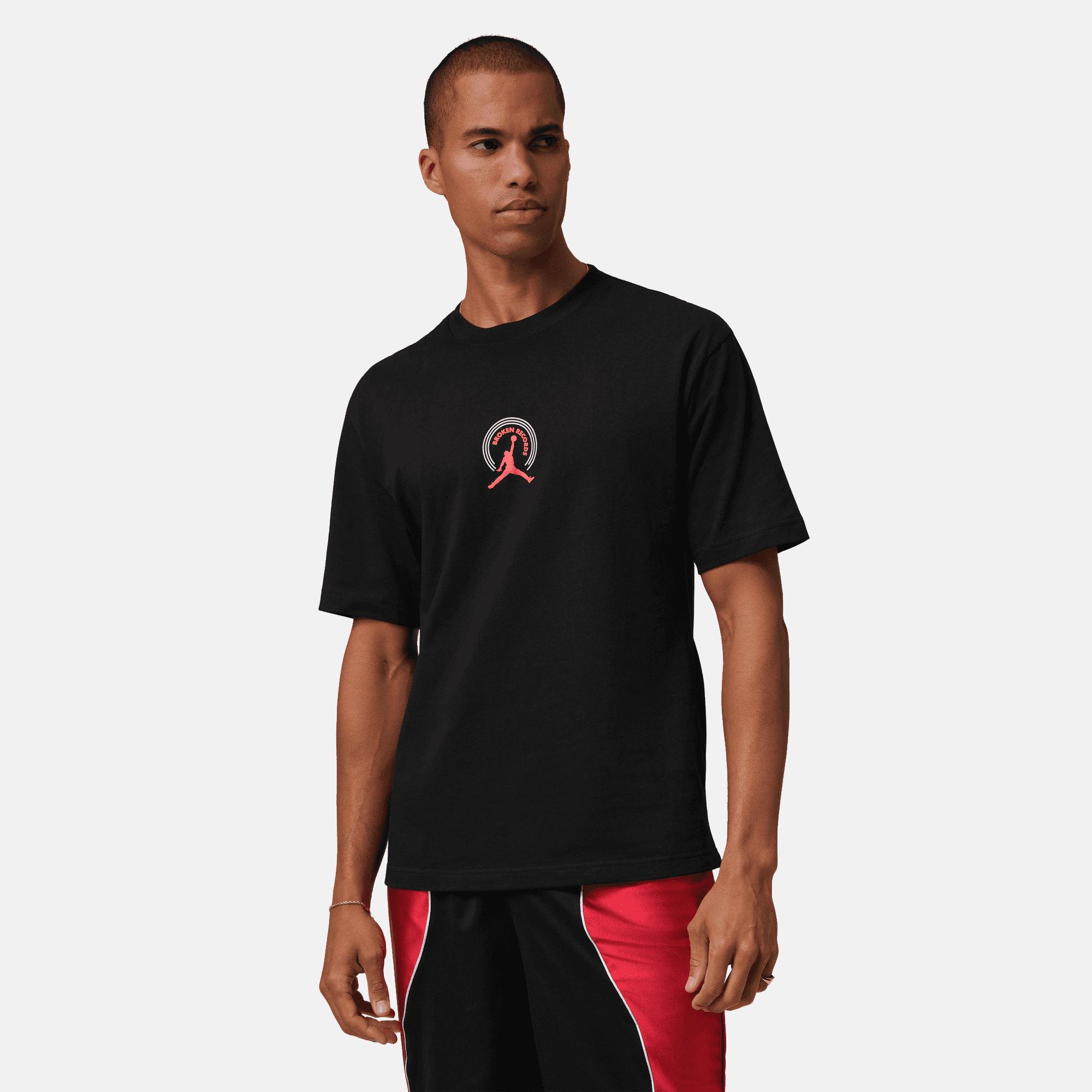 Air Jordan Black Broken Records Graphic T-Shirt – Puffer Reds Air Jordan Black Broken Records Graphic T-Shirt – Puffer Reds