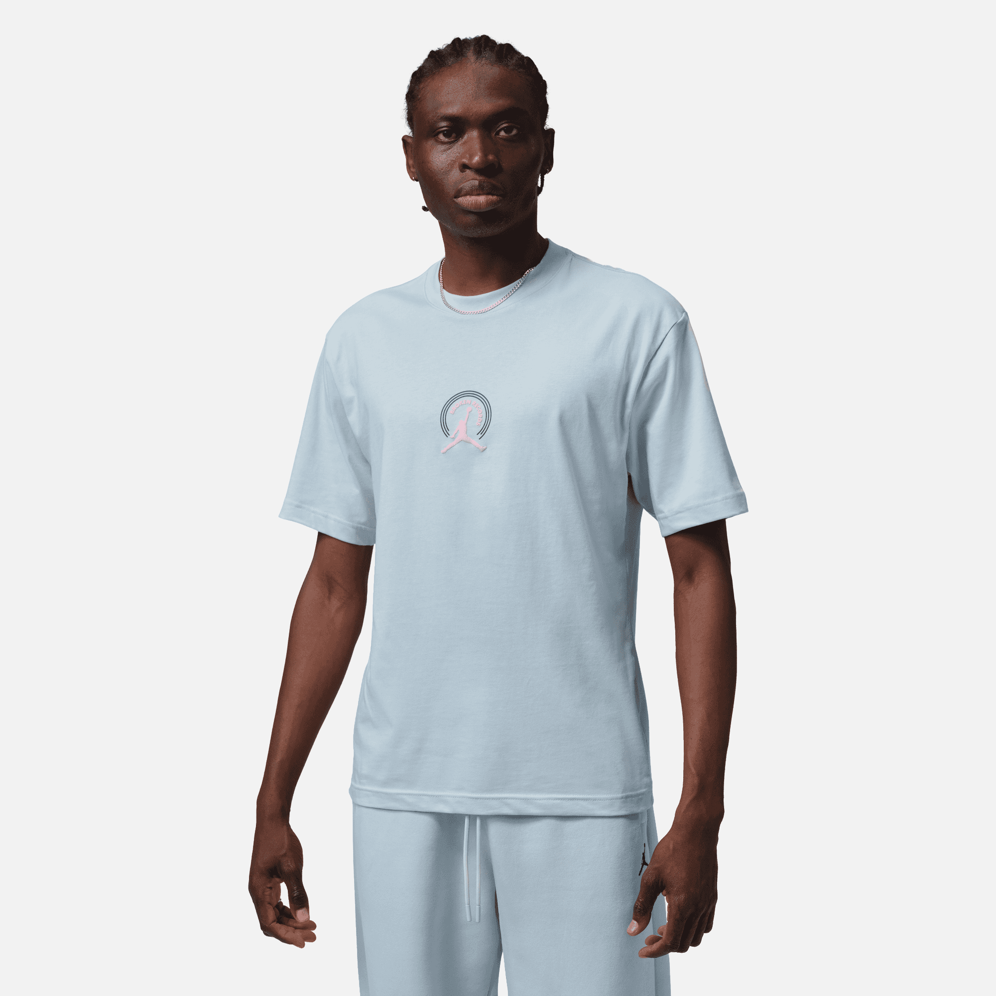 Air Jordan Aura Blue Broken Records Graphic T-Shirt