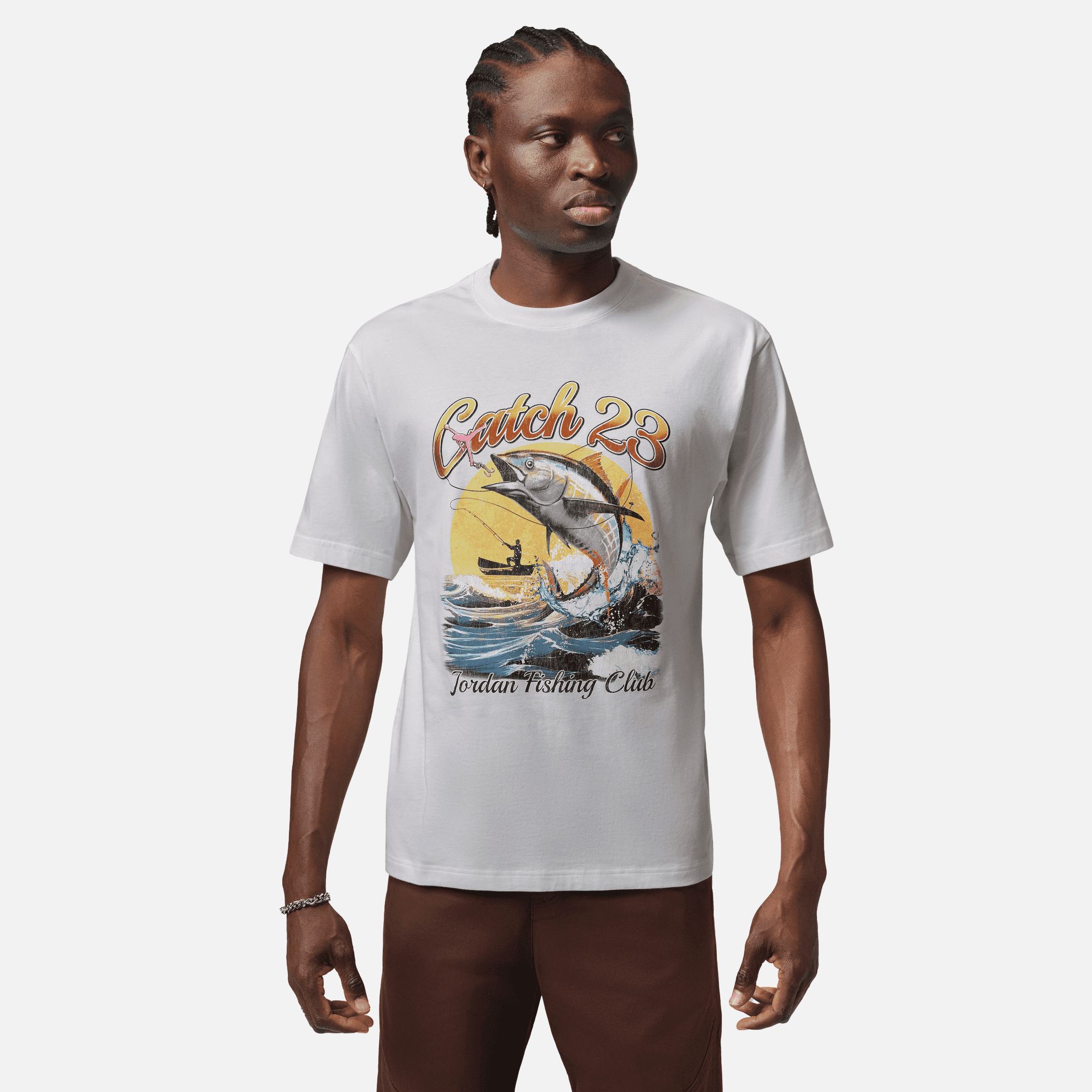Air Jordan White Fishing Club T-Shirt