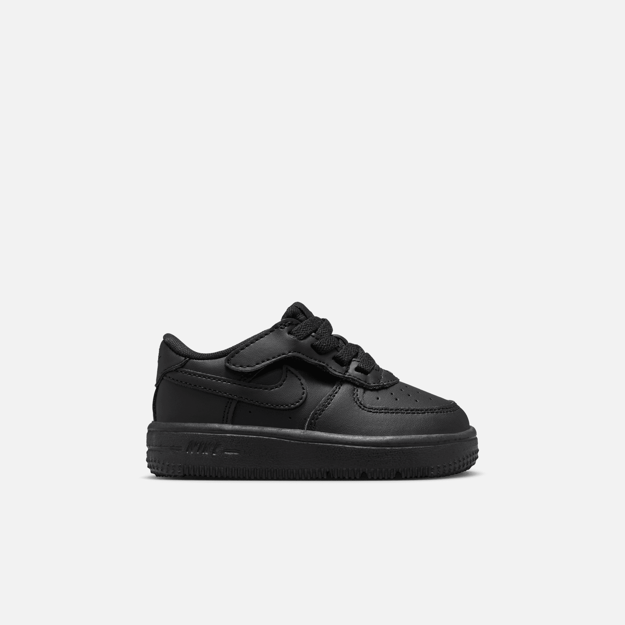 Nike Kids' Force 1 Low Easyon Triple Black (TD)