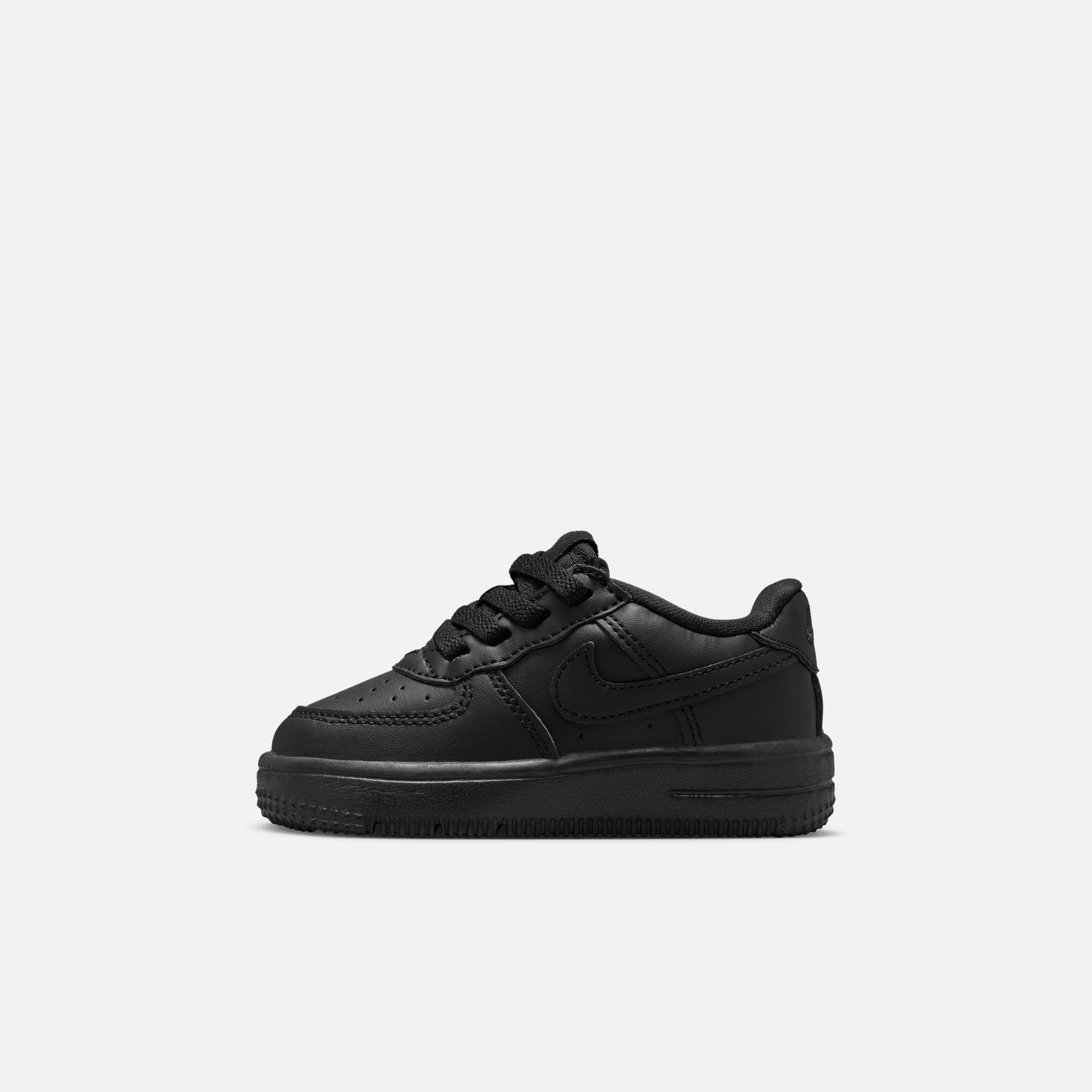 Nike Kids' Force 1 Low Easyon Triple Black (TD)
