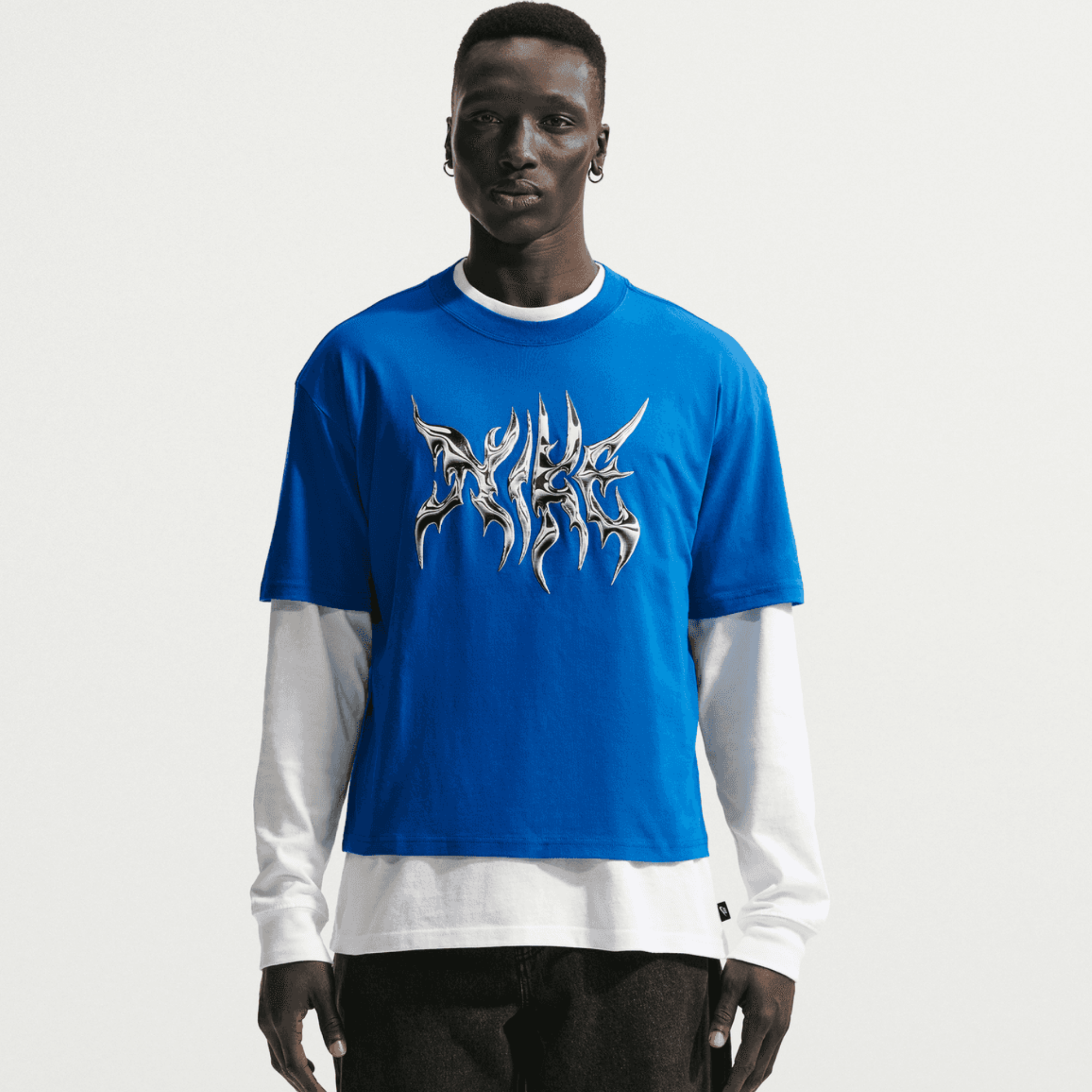 blue nike graphic tee