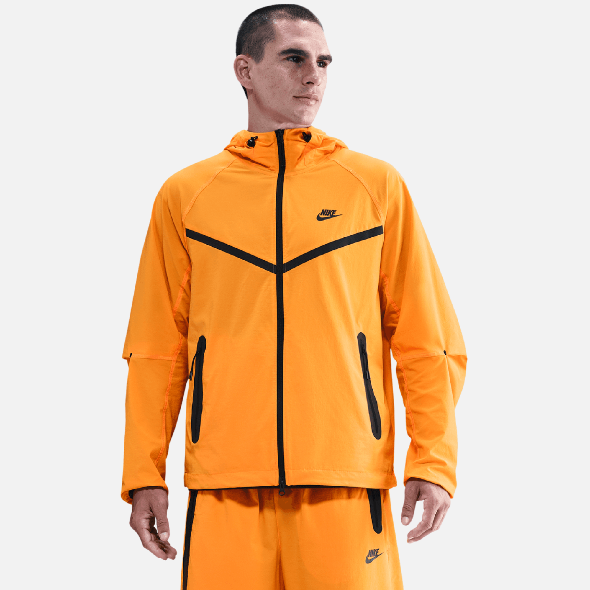 Nike Tech Full-Zip Windrunner Orange Jacket – Puffer Reds