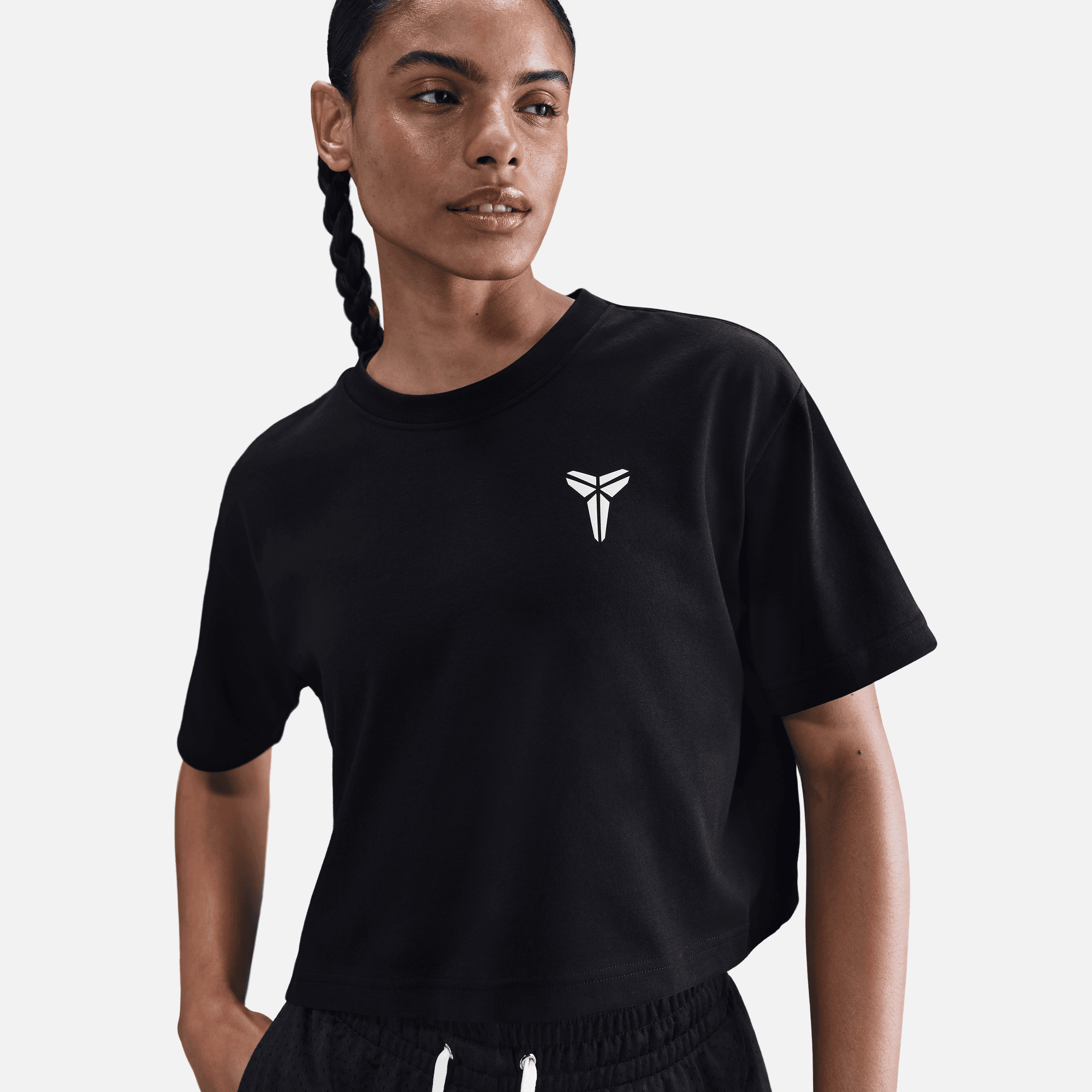 Nike Women's Kobe Dri-Fit Cropped Black T-Shirt