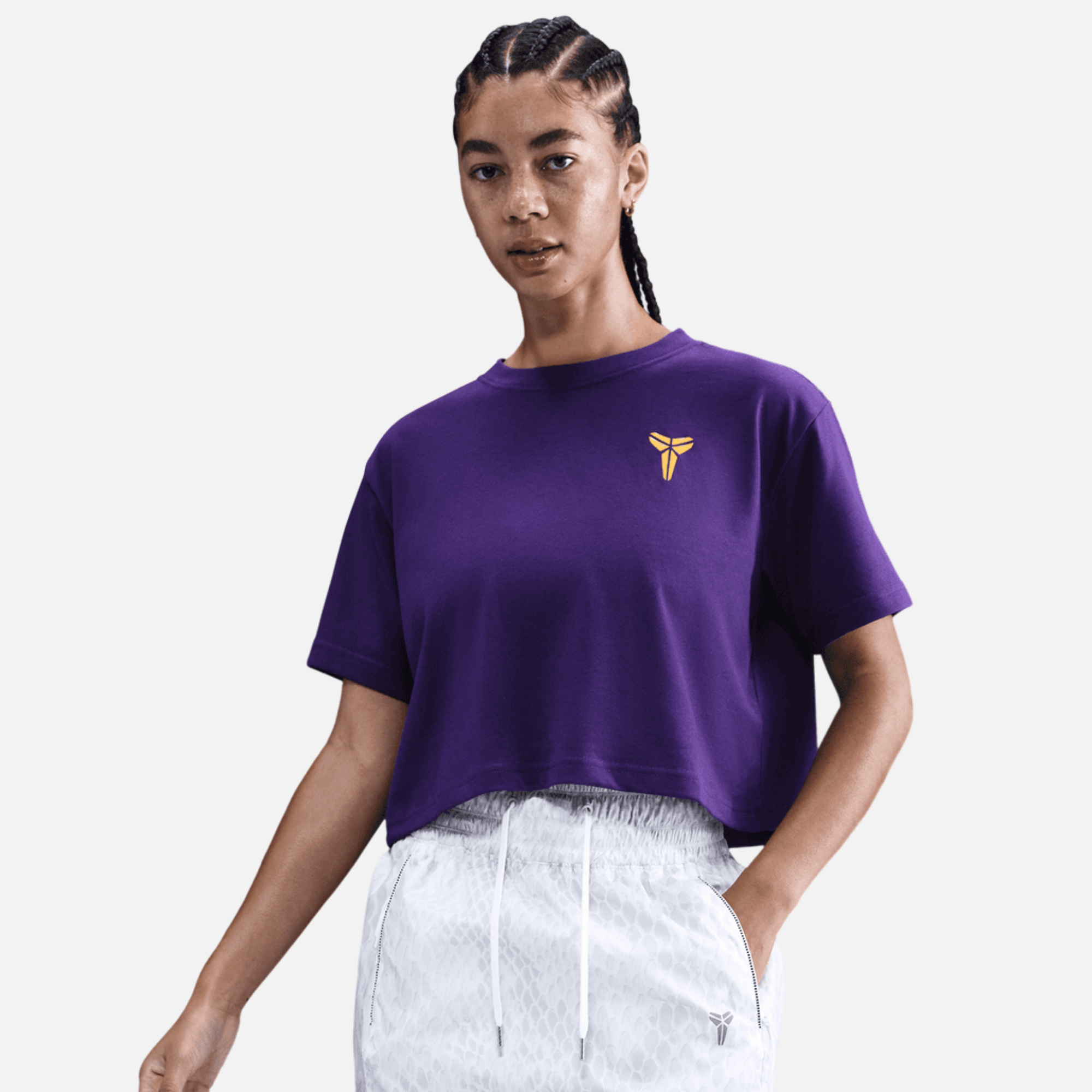 Nike Women's Kobe Dri-Fit Cropped Purple T-Shirt