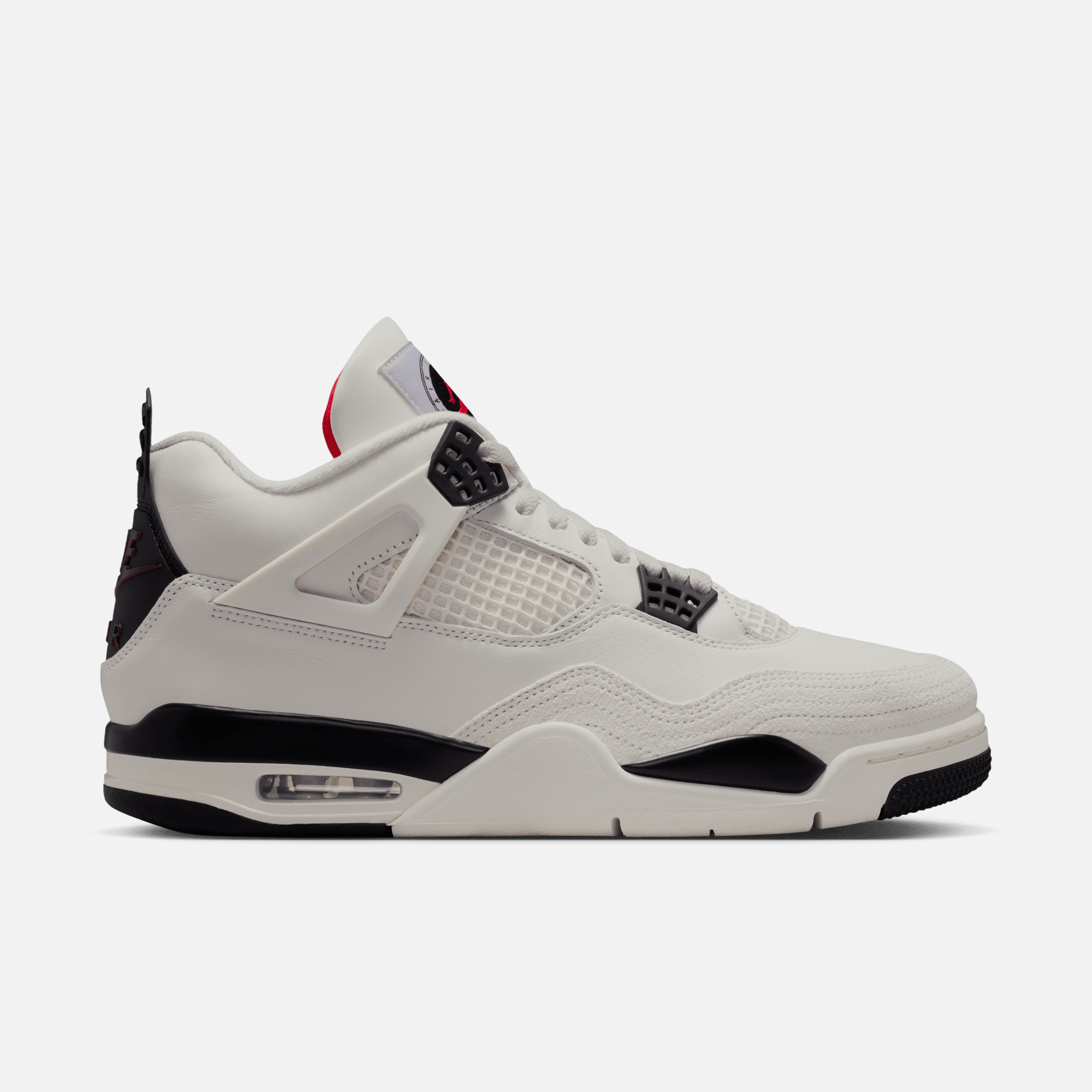 Nike Air Jordan White and Gray Sneakers with Red Accents Jordan - Men - Air Jordan 3 Retro - Summit White/Fire Red  main image 4