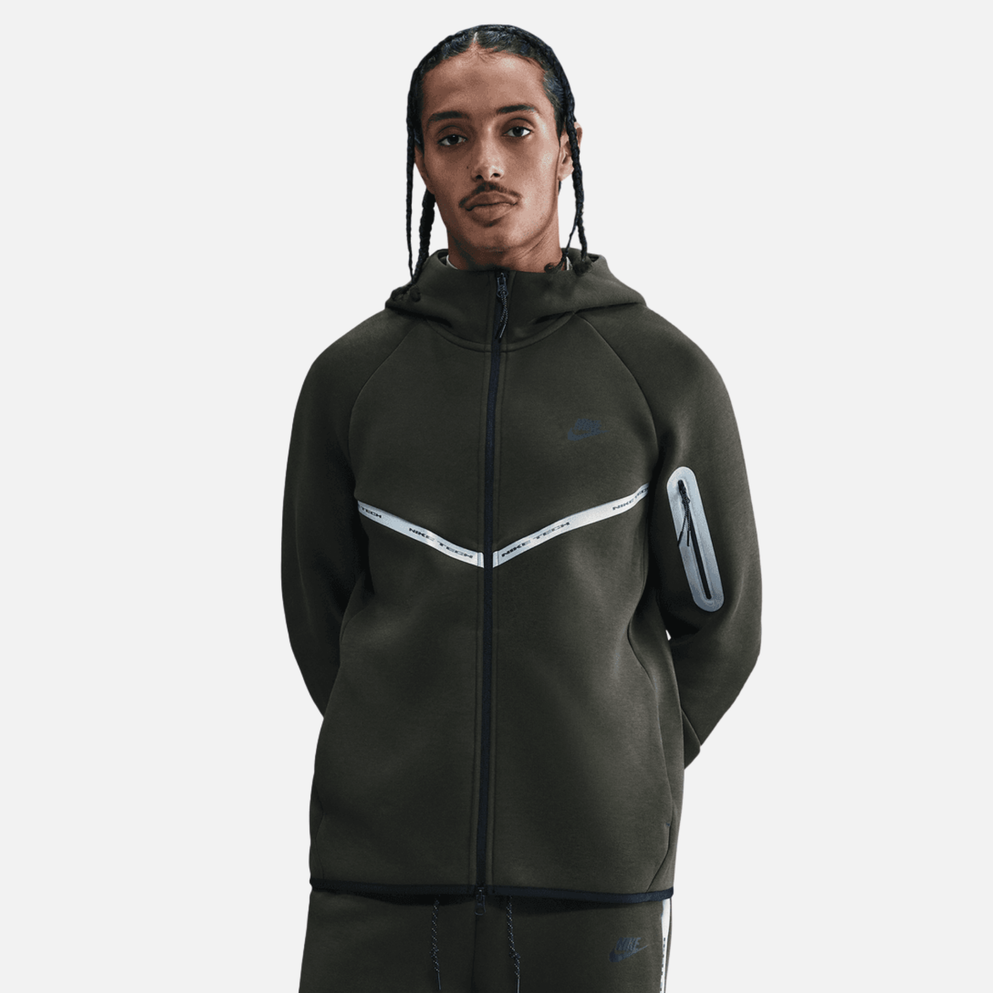 Nike Tech Fleece Windrunner Reflective Sequoia Jacket – Puffer Reds Nike Tech Fleece Windrunner Reflective Sequoia Jacket – Puffer Reds