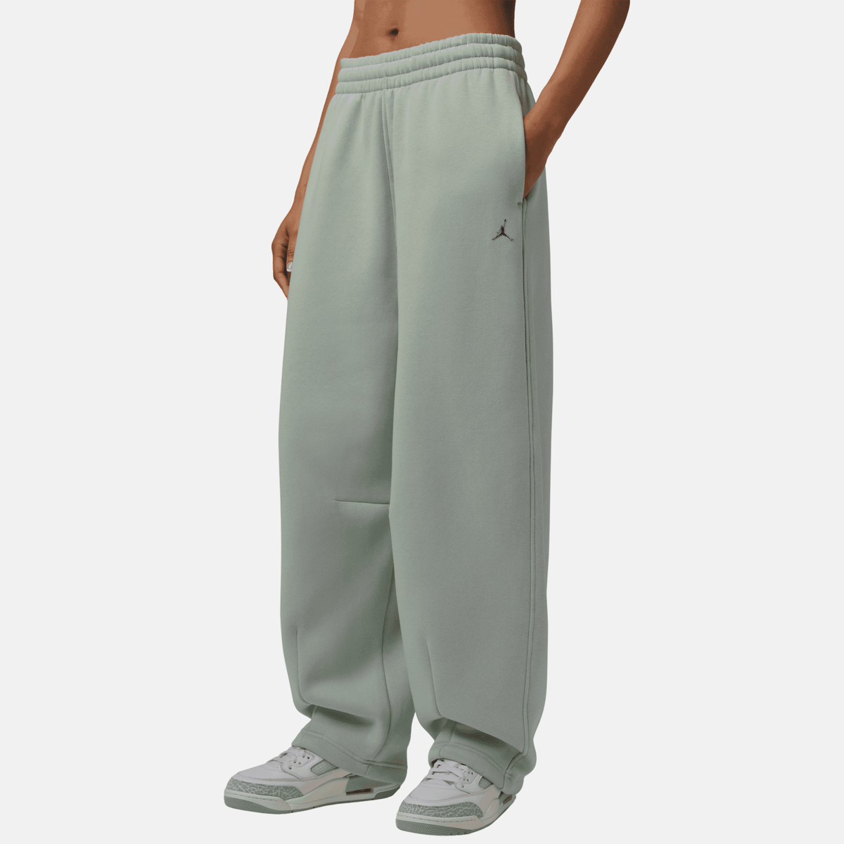 Air Jordan Women's Brooklyn Green Frost Wide-Leg Pants
