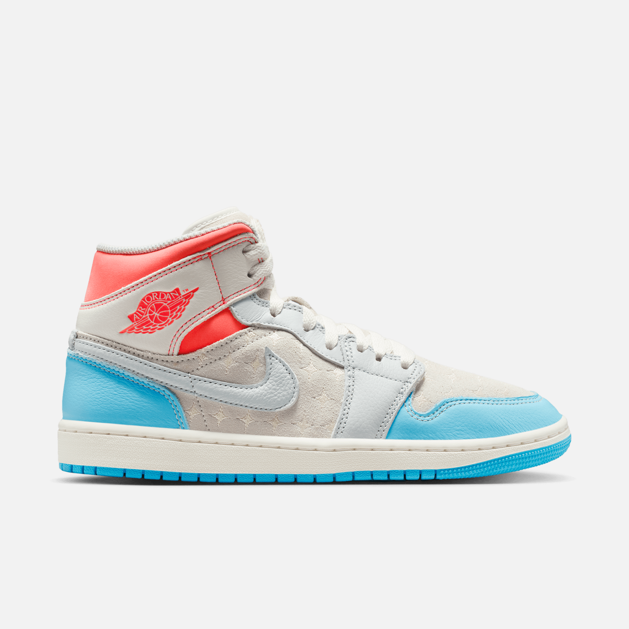 pink blue and orange jordans