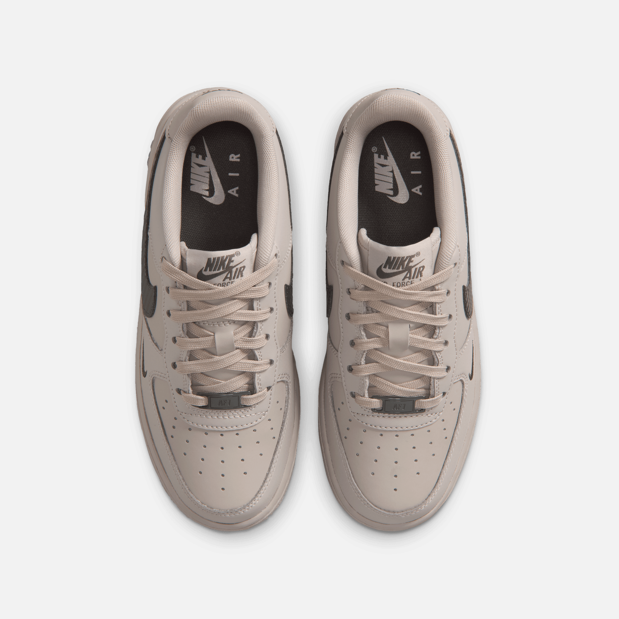 Nike Big Kids' Air Force 1 Low Tech Essential College Grey Newsprint (GS)