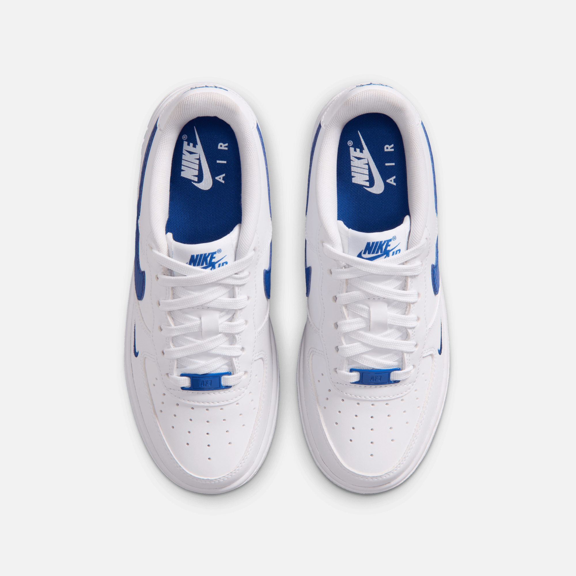 Nike Big Kids' Air Force 1 Low Tech Essential White Game Royal (GS)