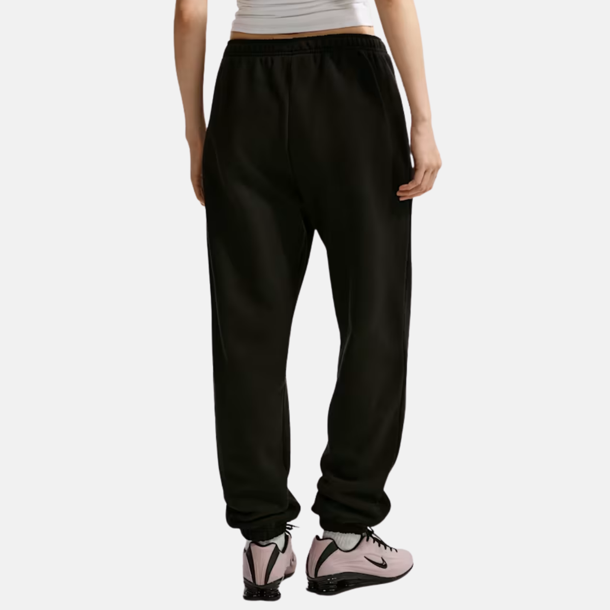 Nike Women's Studio High Waisted Oversized Cuffed Black Pants