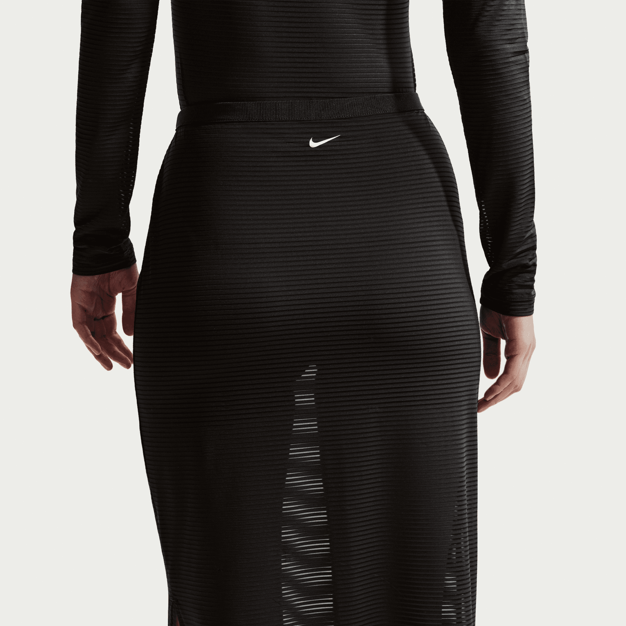 Nike Women's Sportswear Black Slim Sheer Midi Skirt