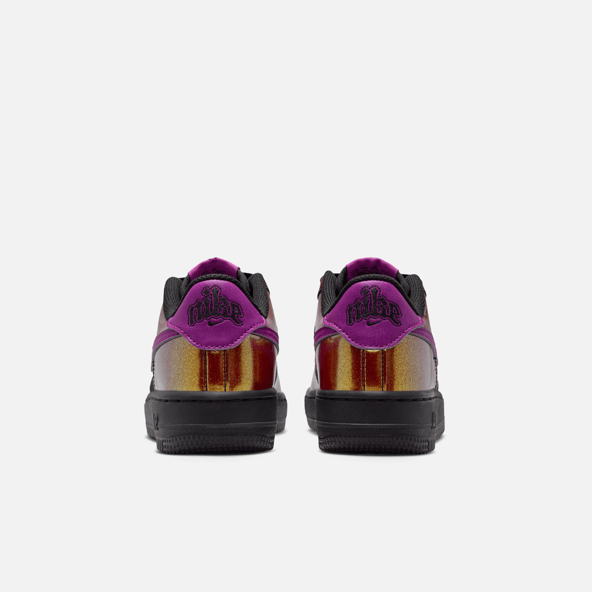 Nike Big Kids' Air Force 1 Low Glam Rock Black Bold Berry (GS)