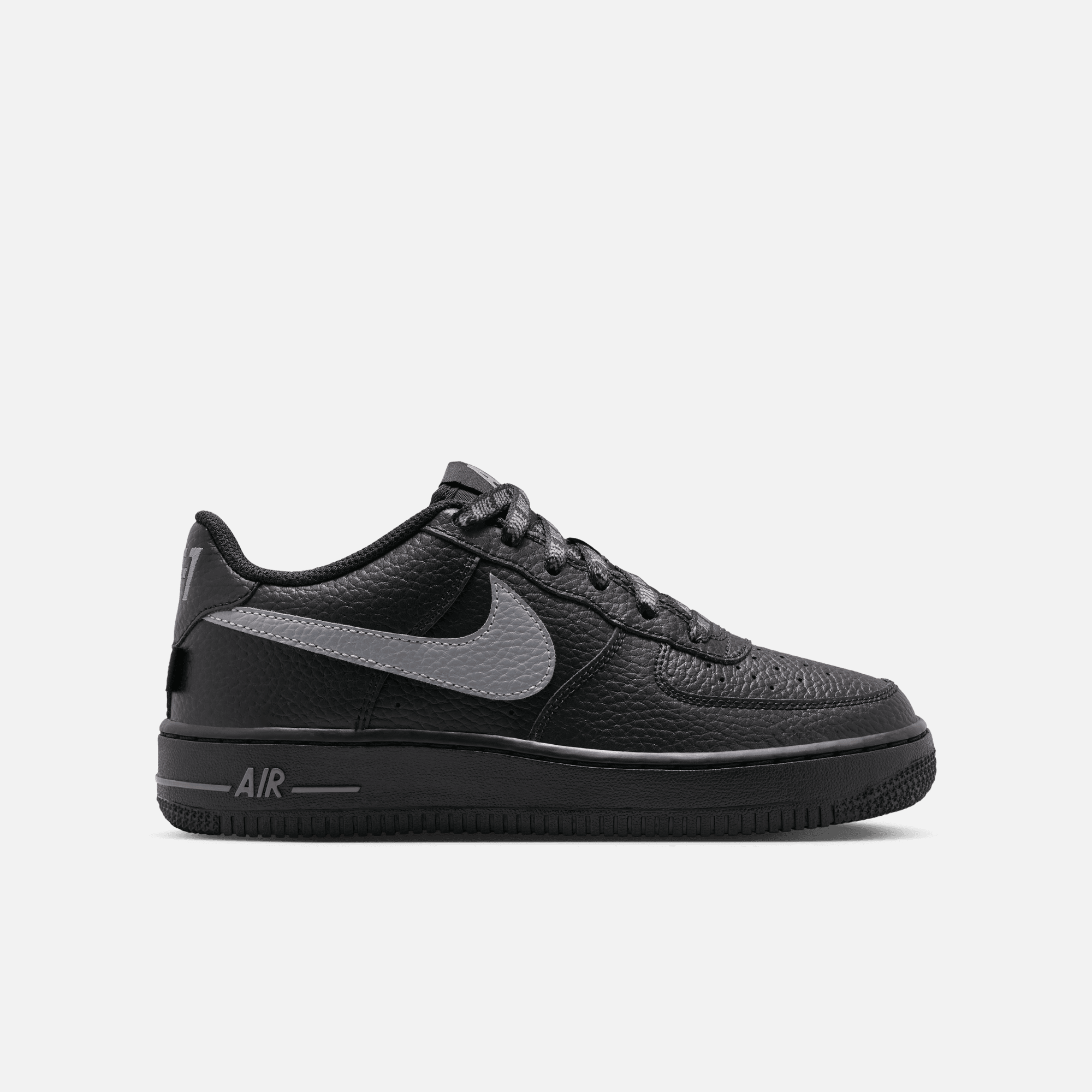 Nike Big Kids' Air Force 1 Low Black Smoke Grey (GS)