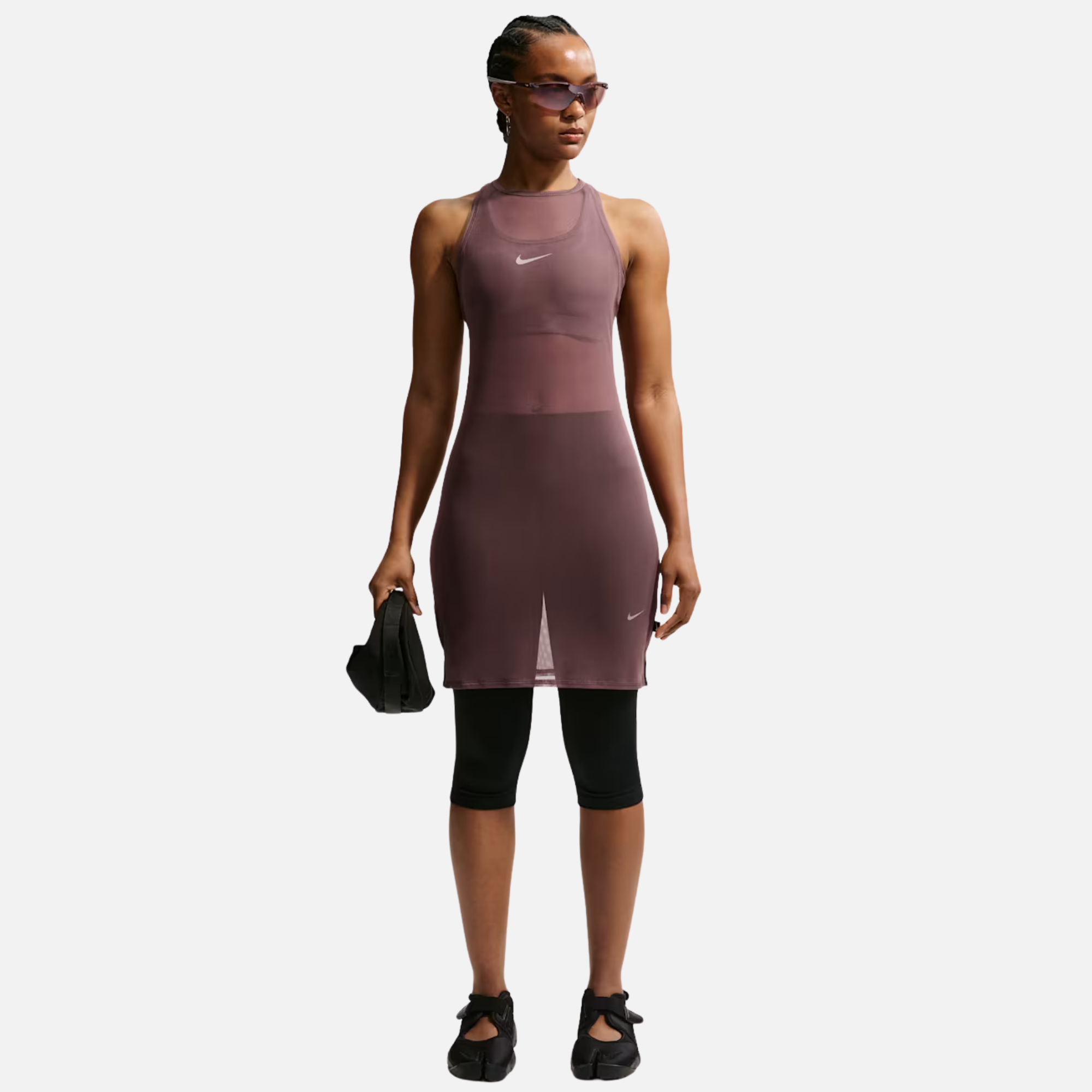 Nike Women's Sportswear Tight Sheer Purple Tank Dress
