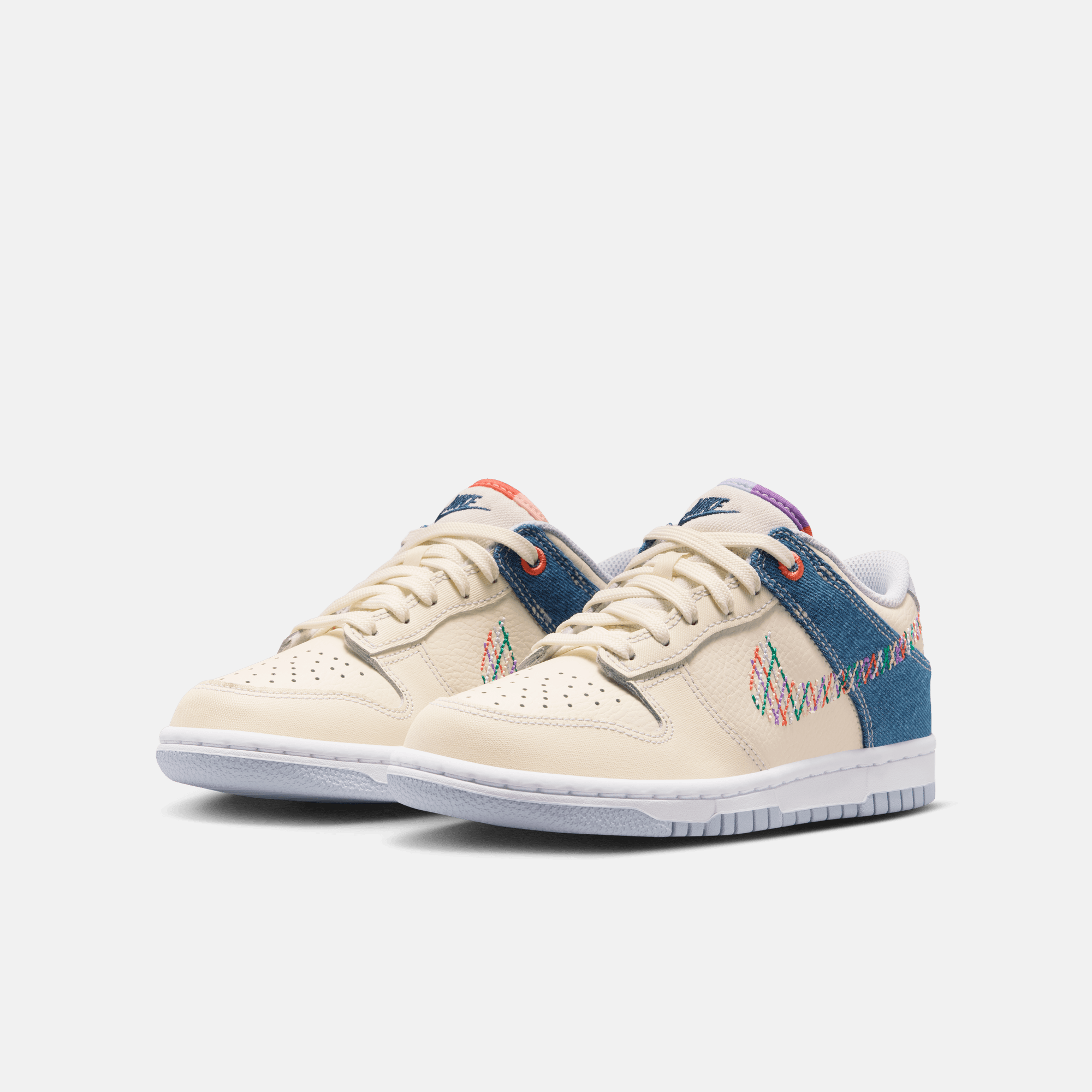 Nike Big Kids' Dunk Low Soft Pearl Blue Denim (GS)
