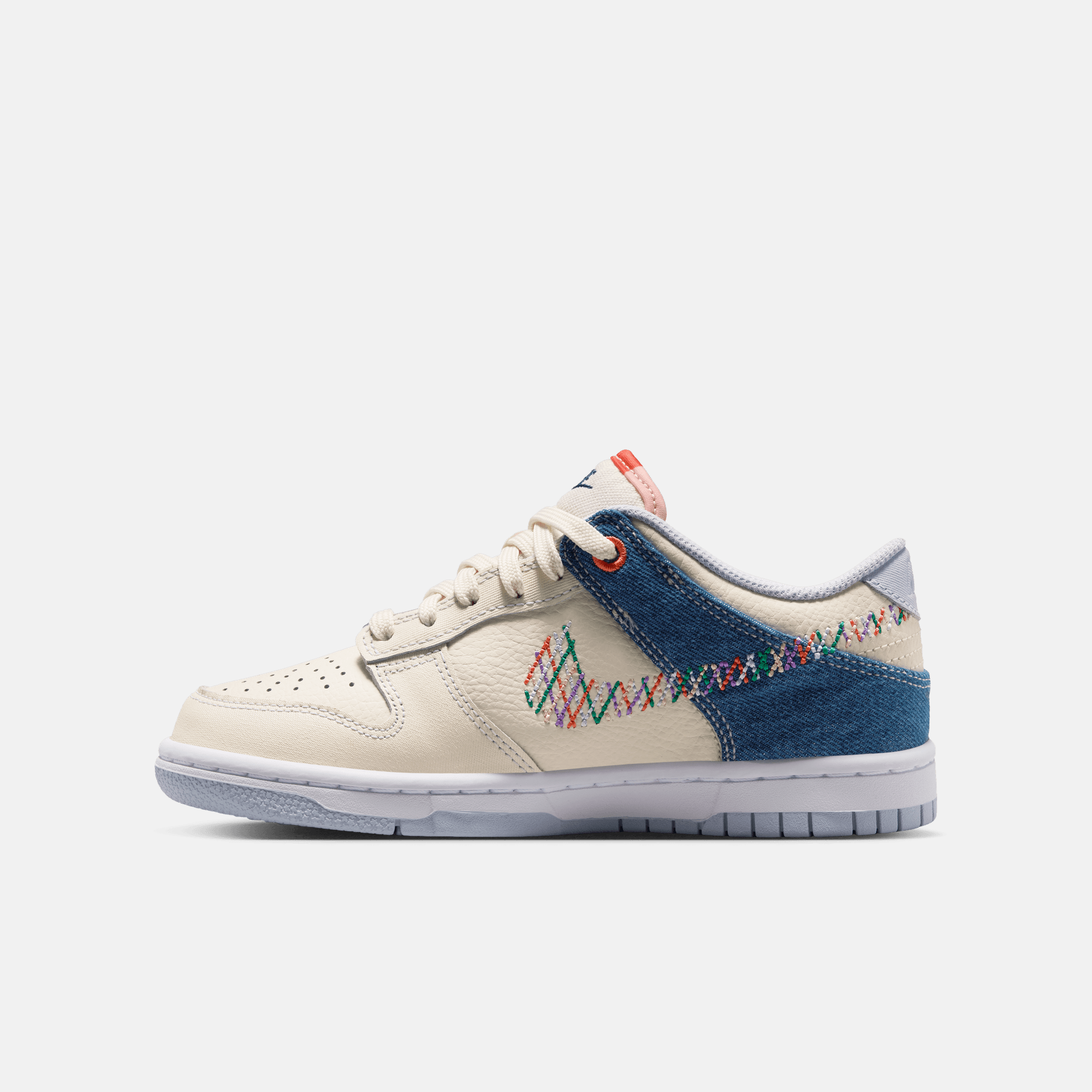 Nike Big Kids' Dunk Low Soft Pearl Blue Denim (GS)