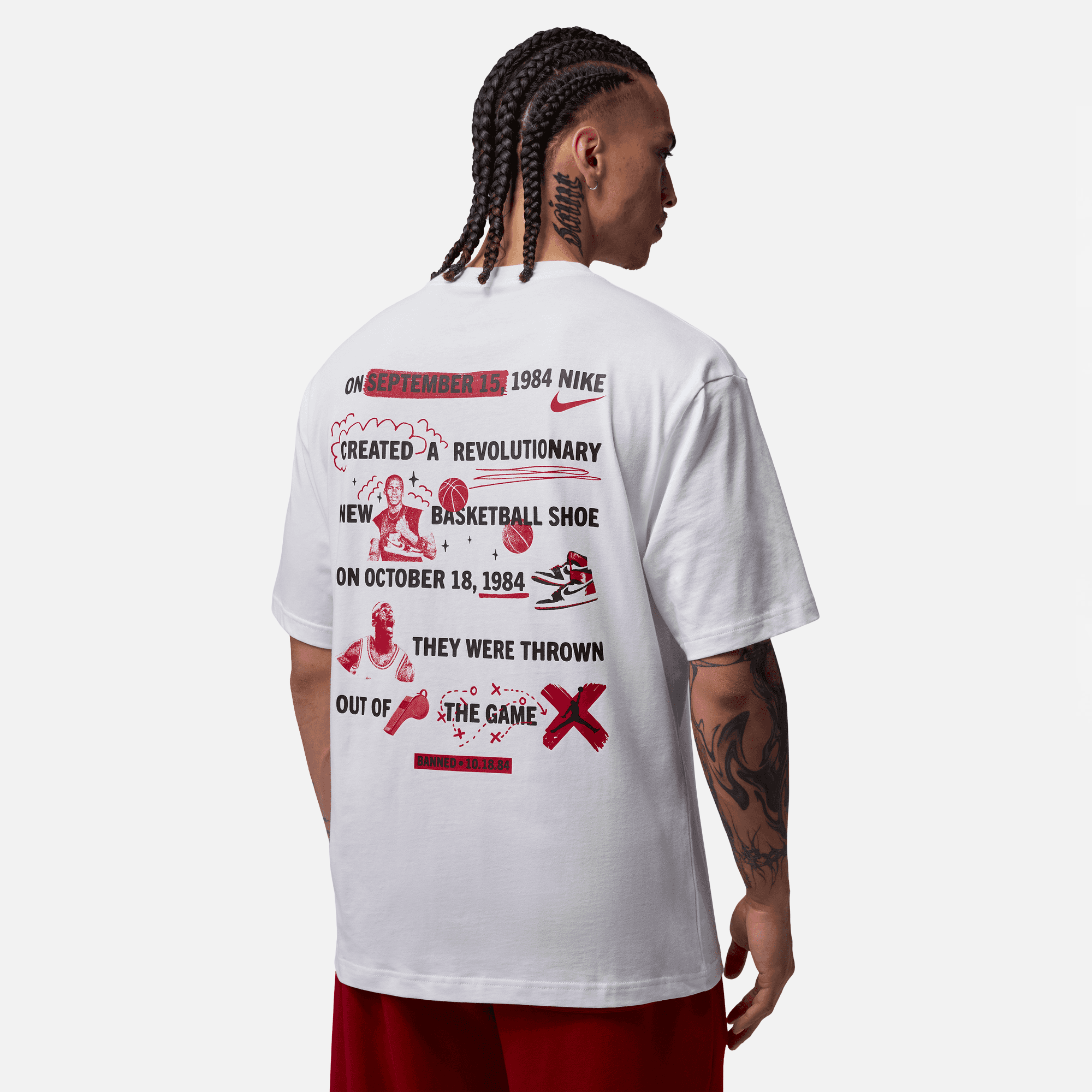 Air Jordan Brooklyn White Banned T-Shirt
