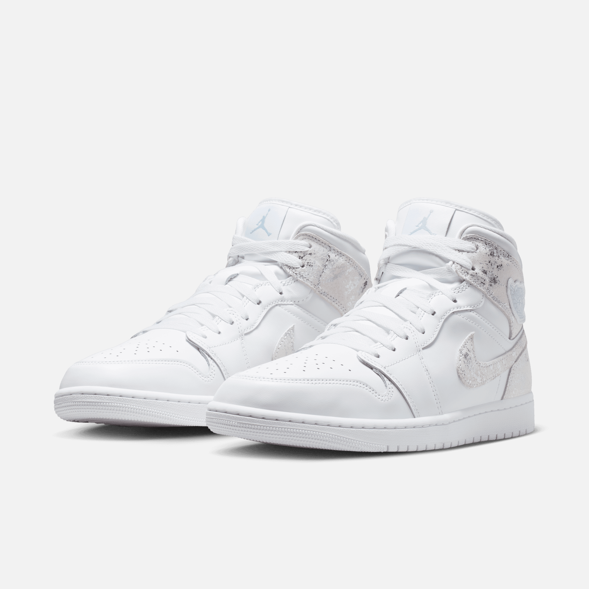 Air Jordan 1 Mid SE Distressed White Field Silver