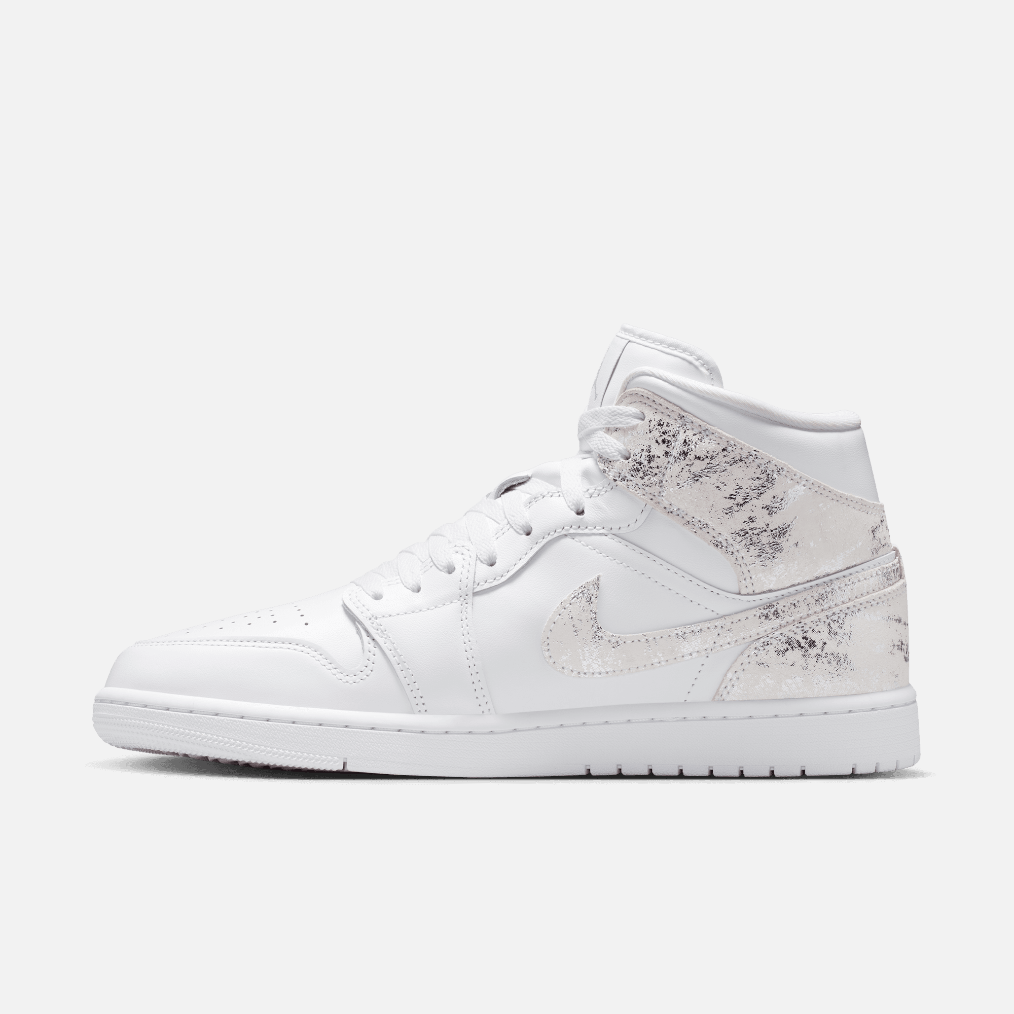 Air Jordan 1 Mid SE Distressed White Field Silver