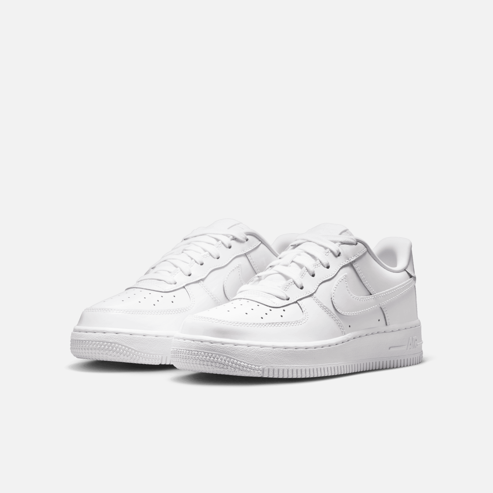 Nike Big Kids' Air Force 1 Low White Patent Leather (GS)