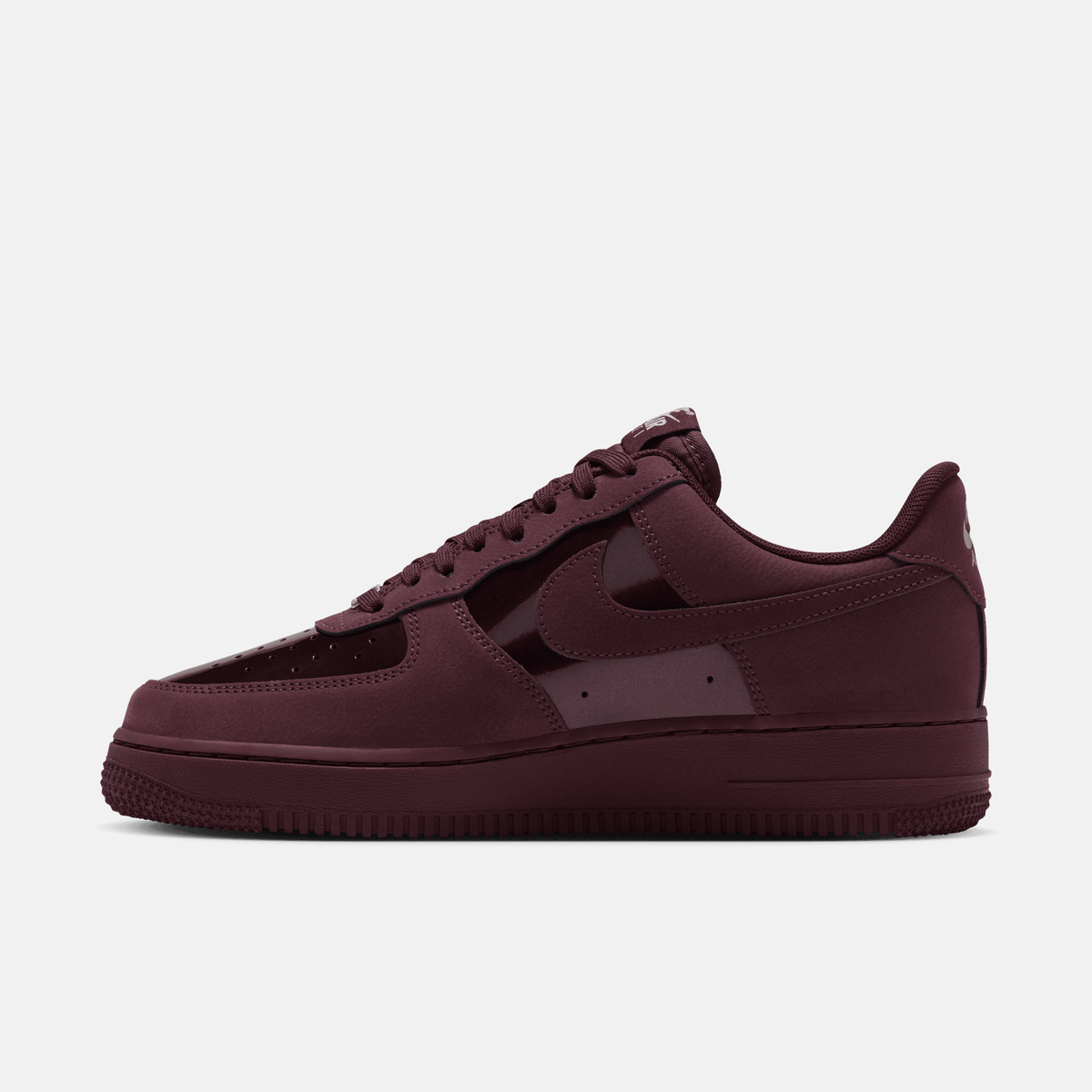 Nike Women's Air Force 1 Low Patent Suede Burgundy Crush
