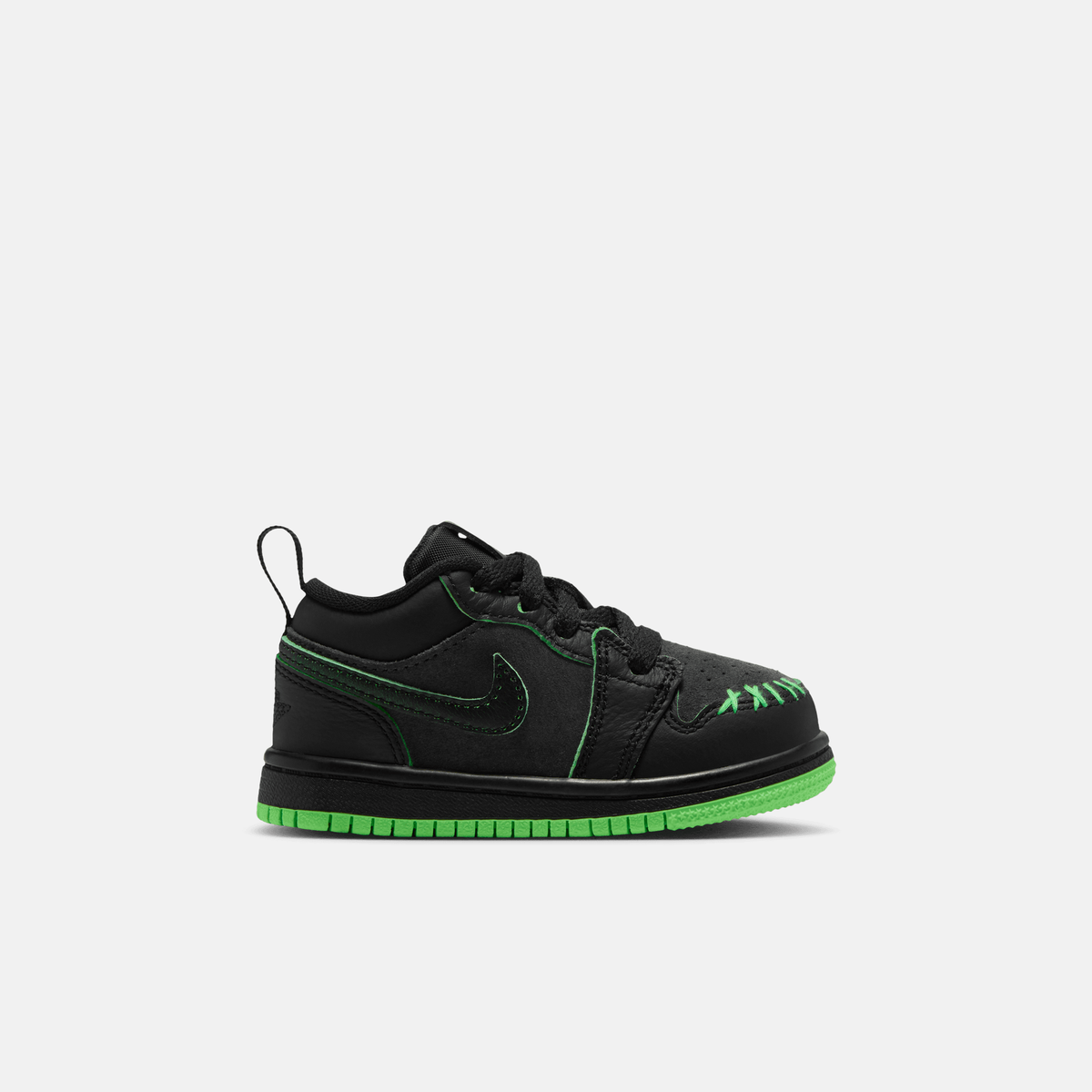Air Jordan Kids' 1 Low Halloween Black Scream Green (TD)