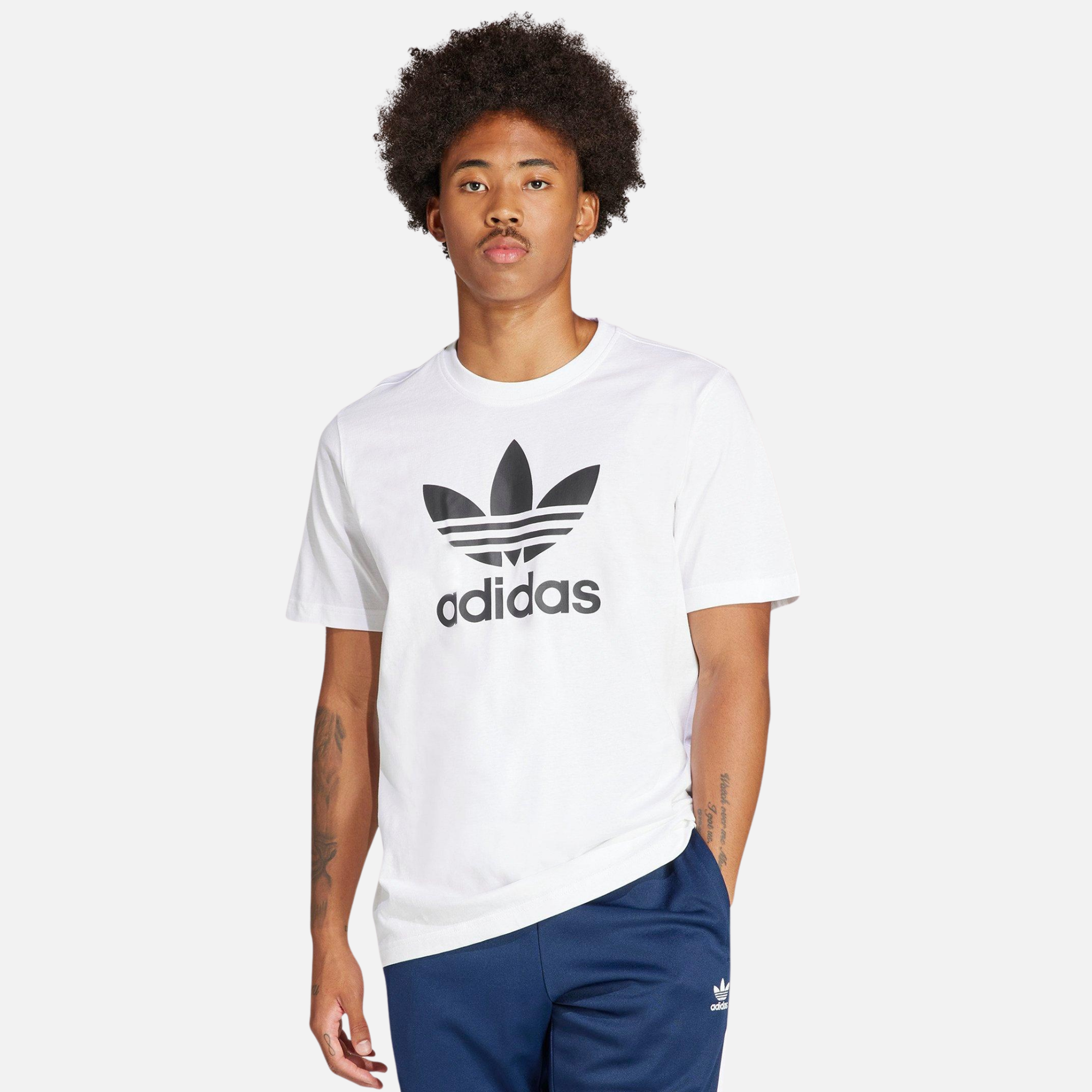Adidas Trefoil White Black T-Shirt