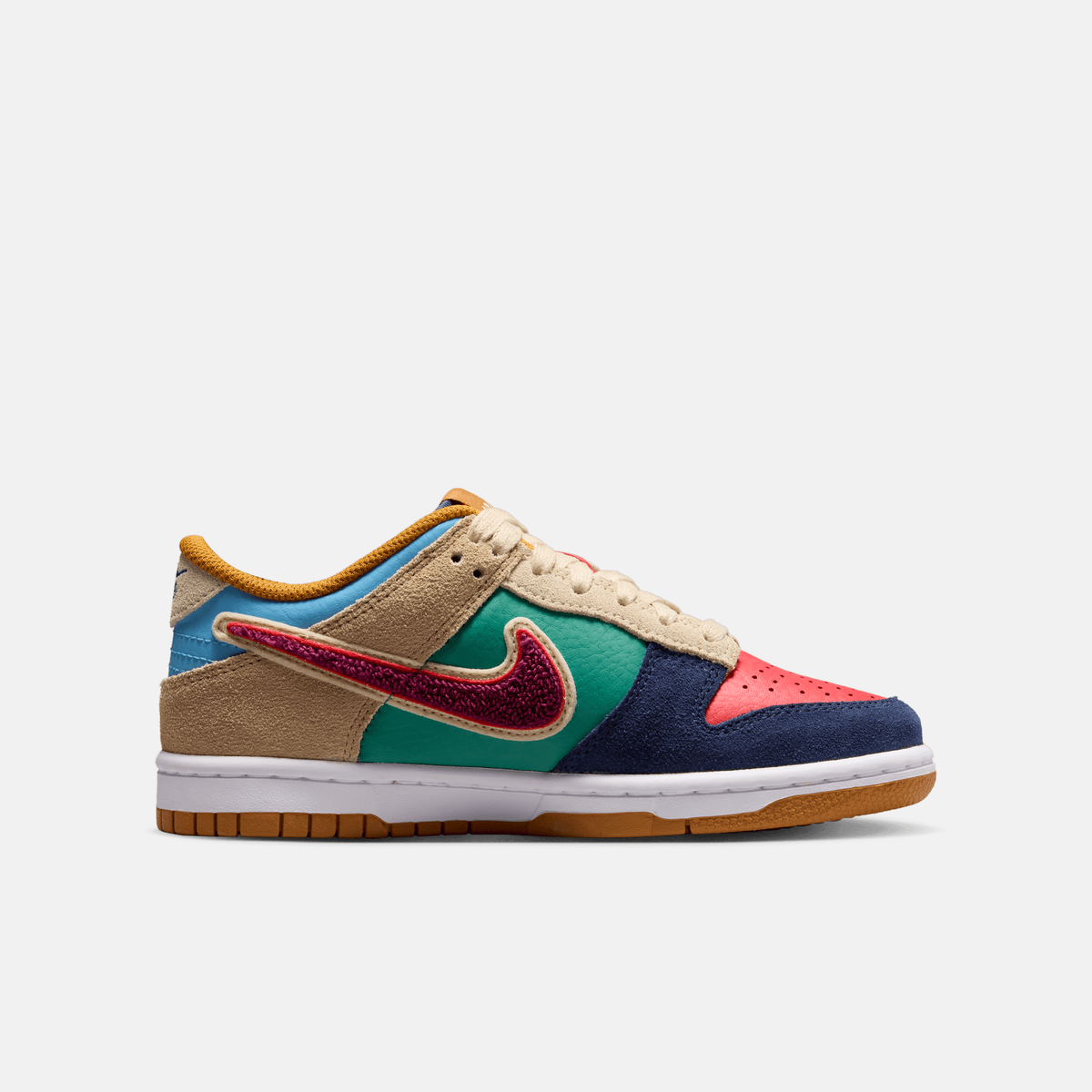 Nike Big Kids' Dunk Low Midnight Navy Speed Red (GS)