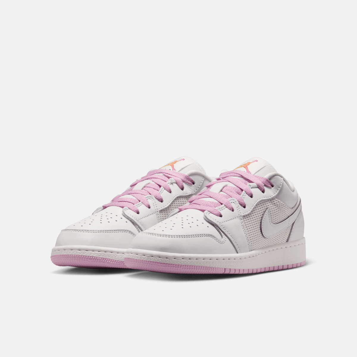 Air Jordan Big Kids' 1 Low SE Summit White Artic Pink (GS)