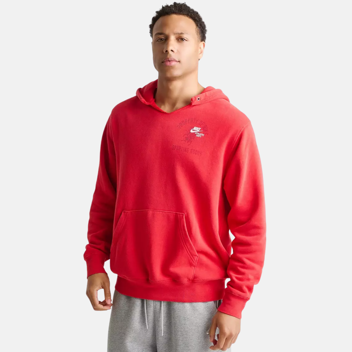 Nike Sportswear Athletic Department Red Fleece Hoodie