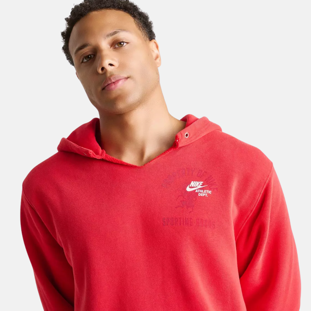 Nike Sportswear Athletic Department Red Fleece Hoodie