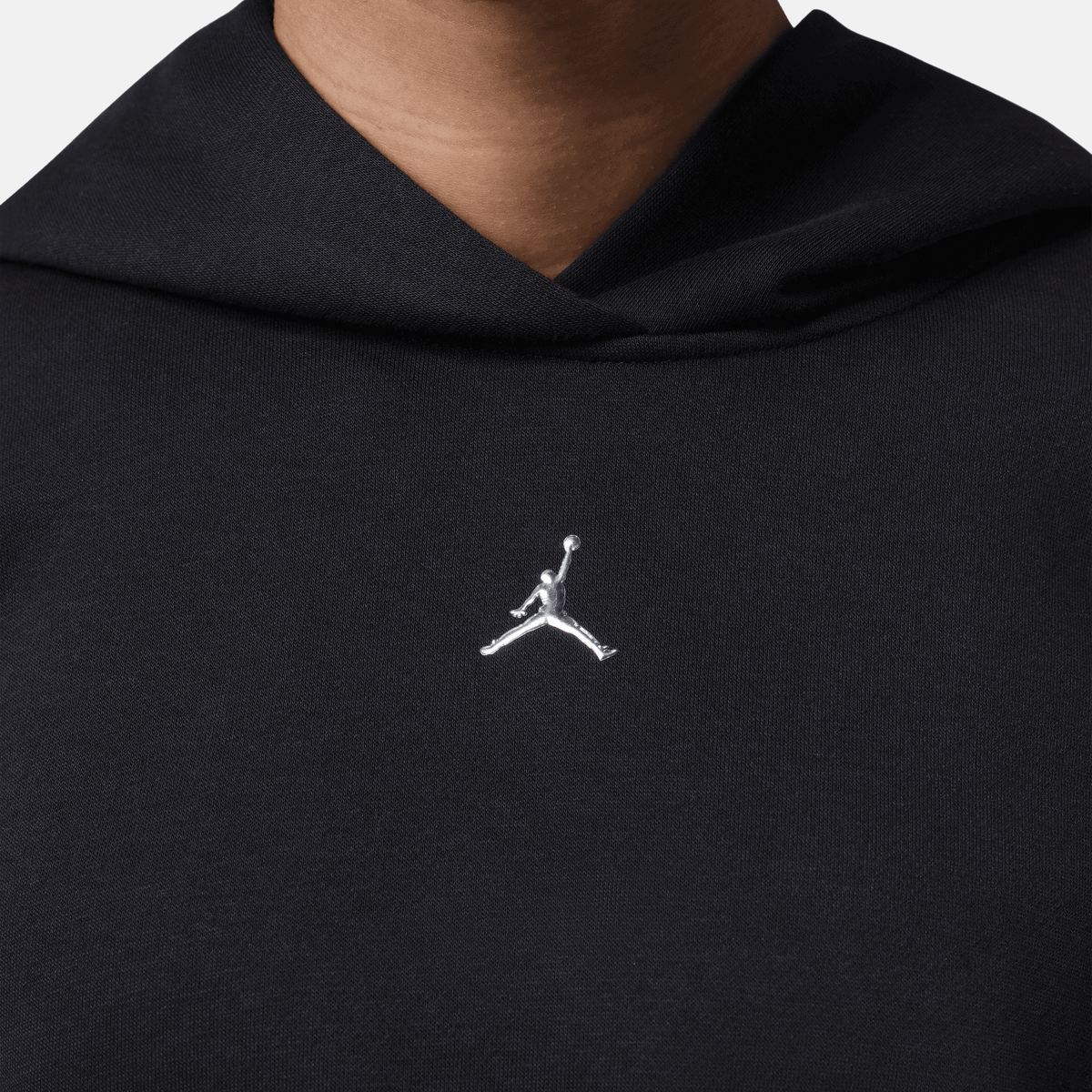 Air Jordan Women's Brooklyn Cropped Black Pullover Hoodie
