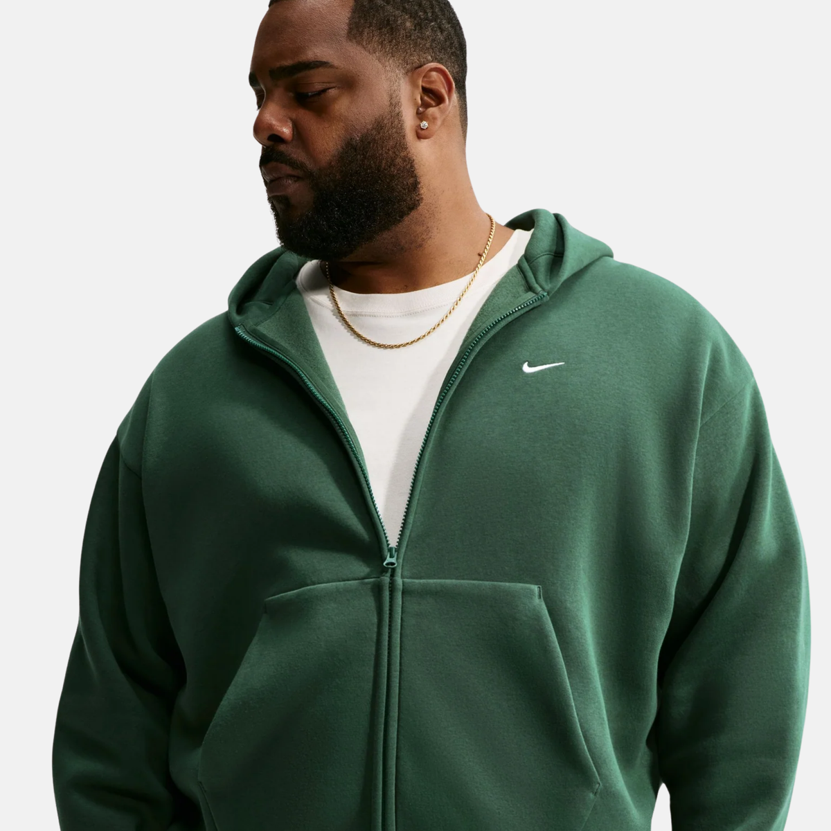 Nike Solo Fleece Green Zip Hoodie