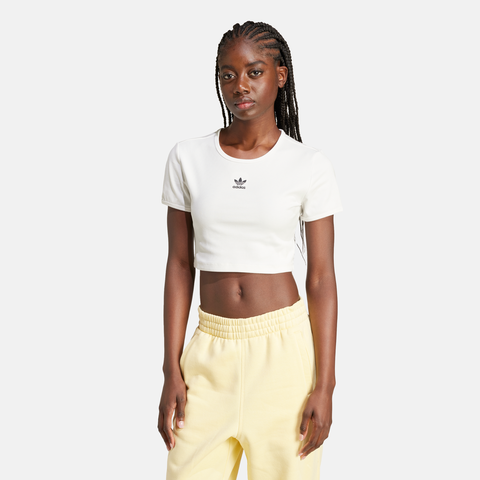 Adidas Women s Essentials White Rib T Shirt