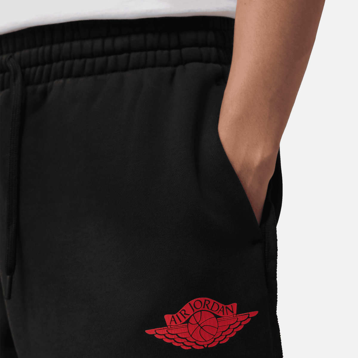Air Jordan Flight Fleece Black Red Pants