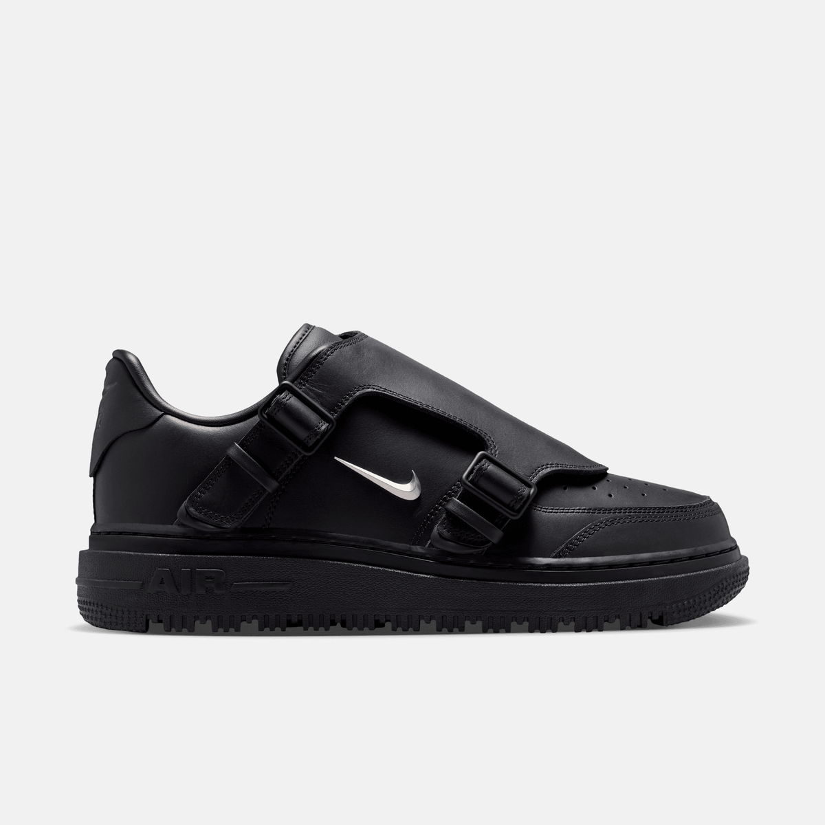 Nike Air Force 1 Low Luxe Black Metallic Silver