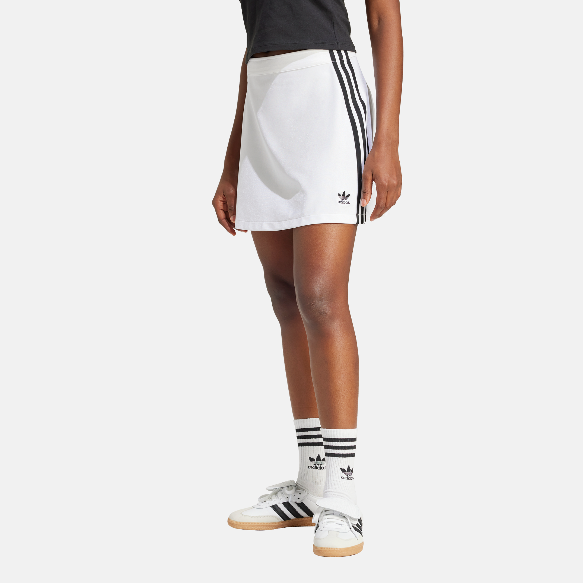 Adidas Women's Adicolor 3-Stripes Mini Skirt White