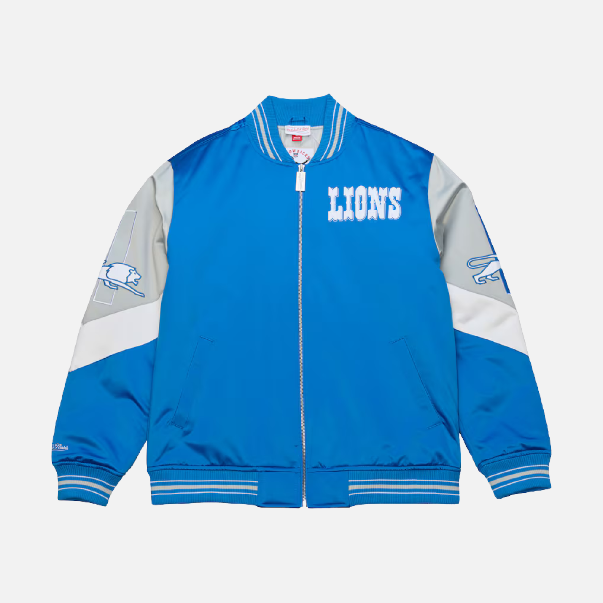 Mitchell & Ness NFL Throw It Back Heavyweight Satin Vintage Detroit Lions Jacket