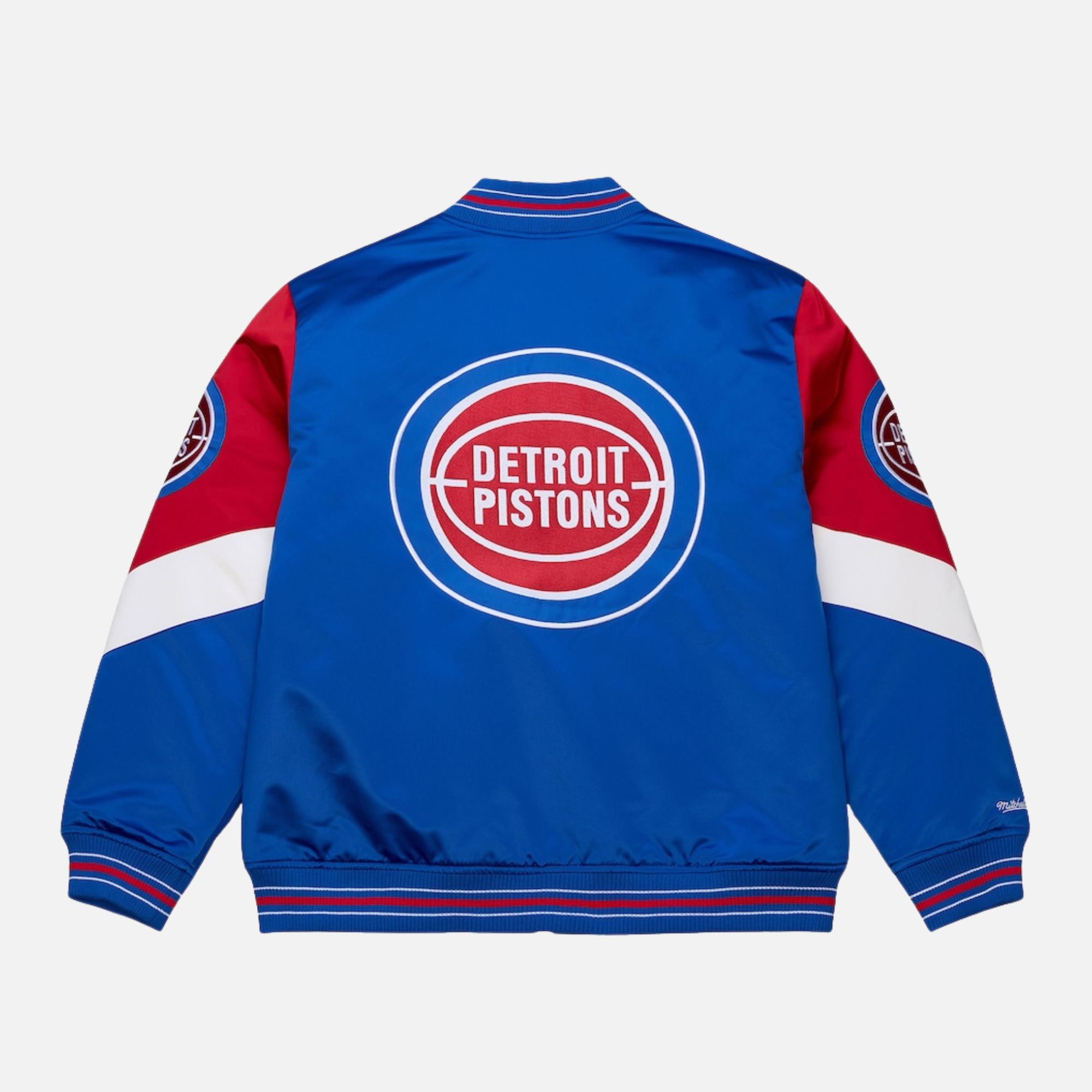 Mitchell & Ness NBA Throw It Back Heavyweight Satin Vintage Pistons Jacket