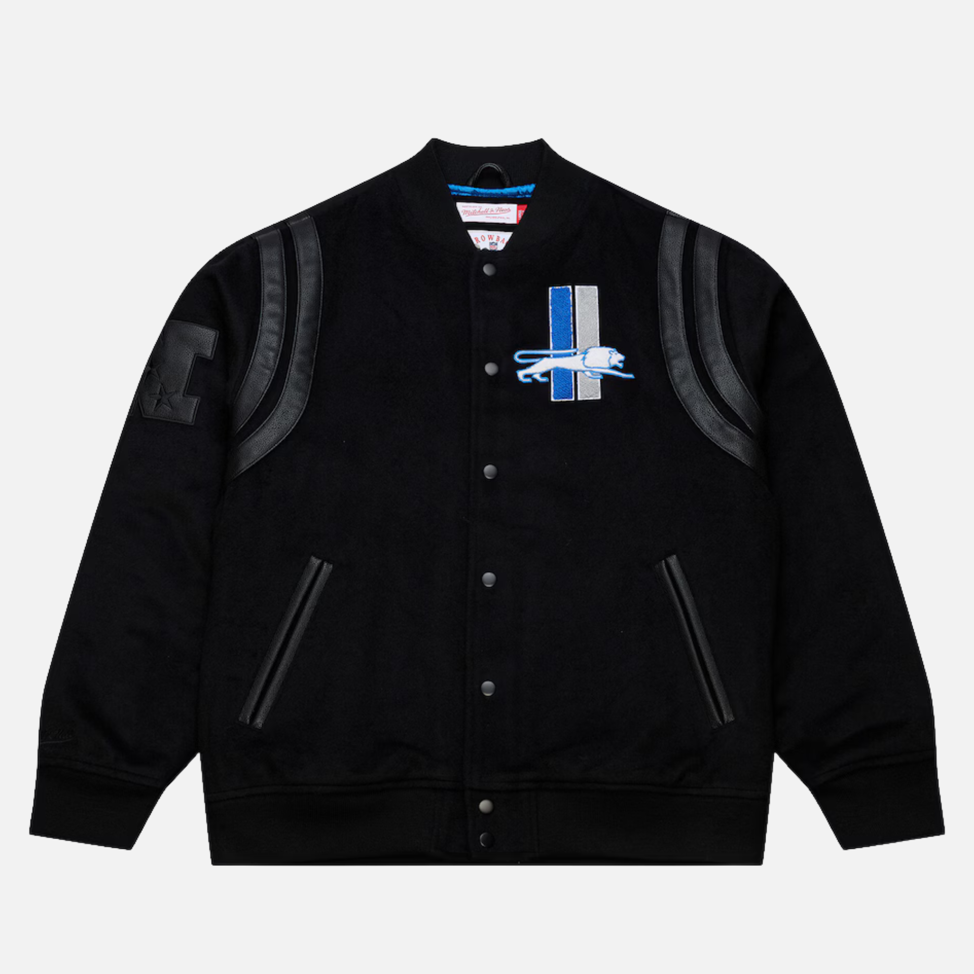 Mitchell & Ness Detroit Lions Walk The Tunnel Black Varsity Jacket