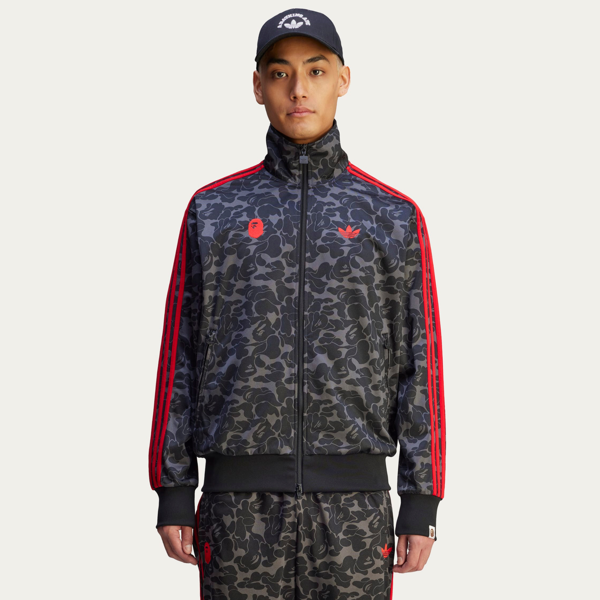 Adidas x BAPE Firebird Black Track Jacket – Puffer Reds Adidas x BAPE Firebird Black Track Jacket – Puffer Reds