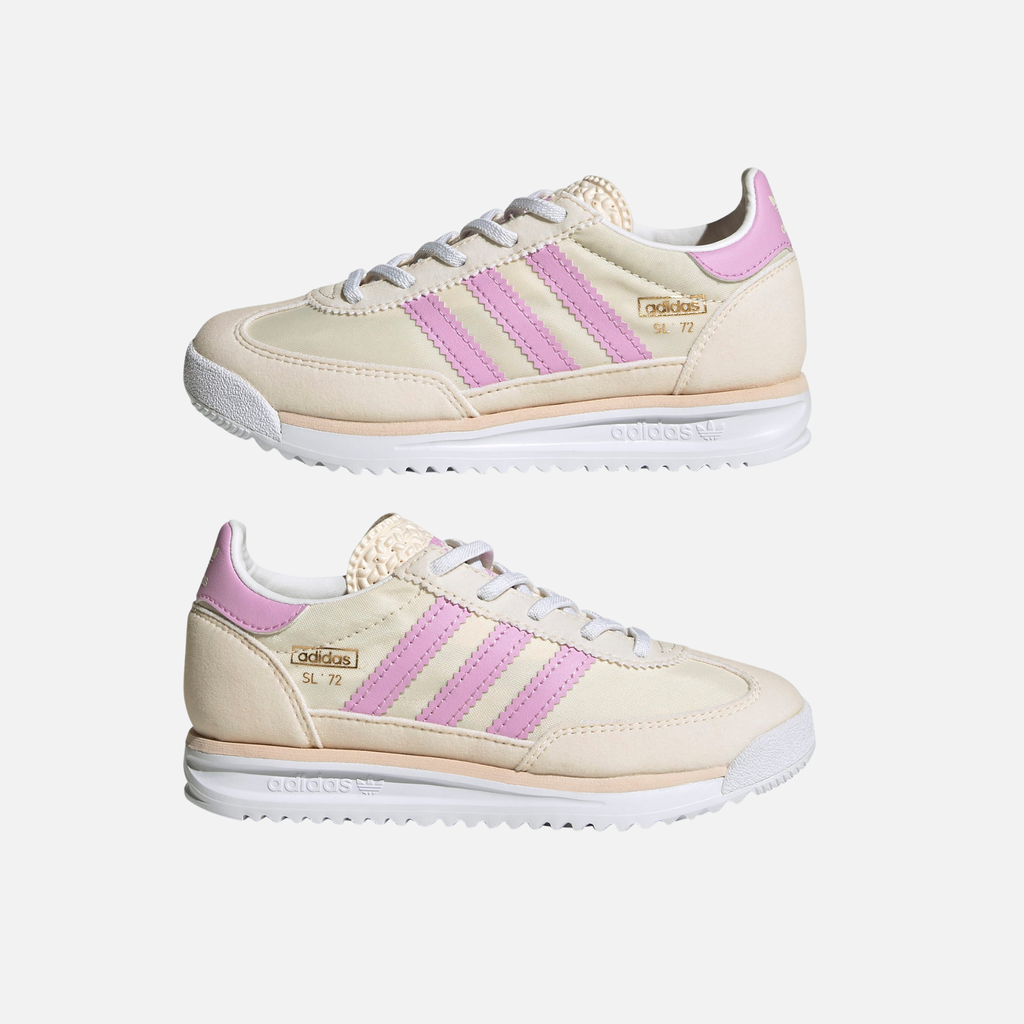 Adidas Kids' SL 72 RS EL C Chalk White Bliss Lilac (PS)